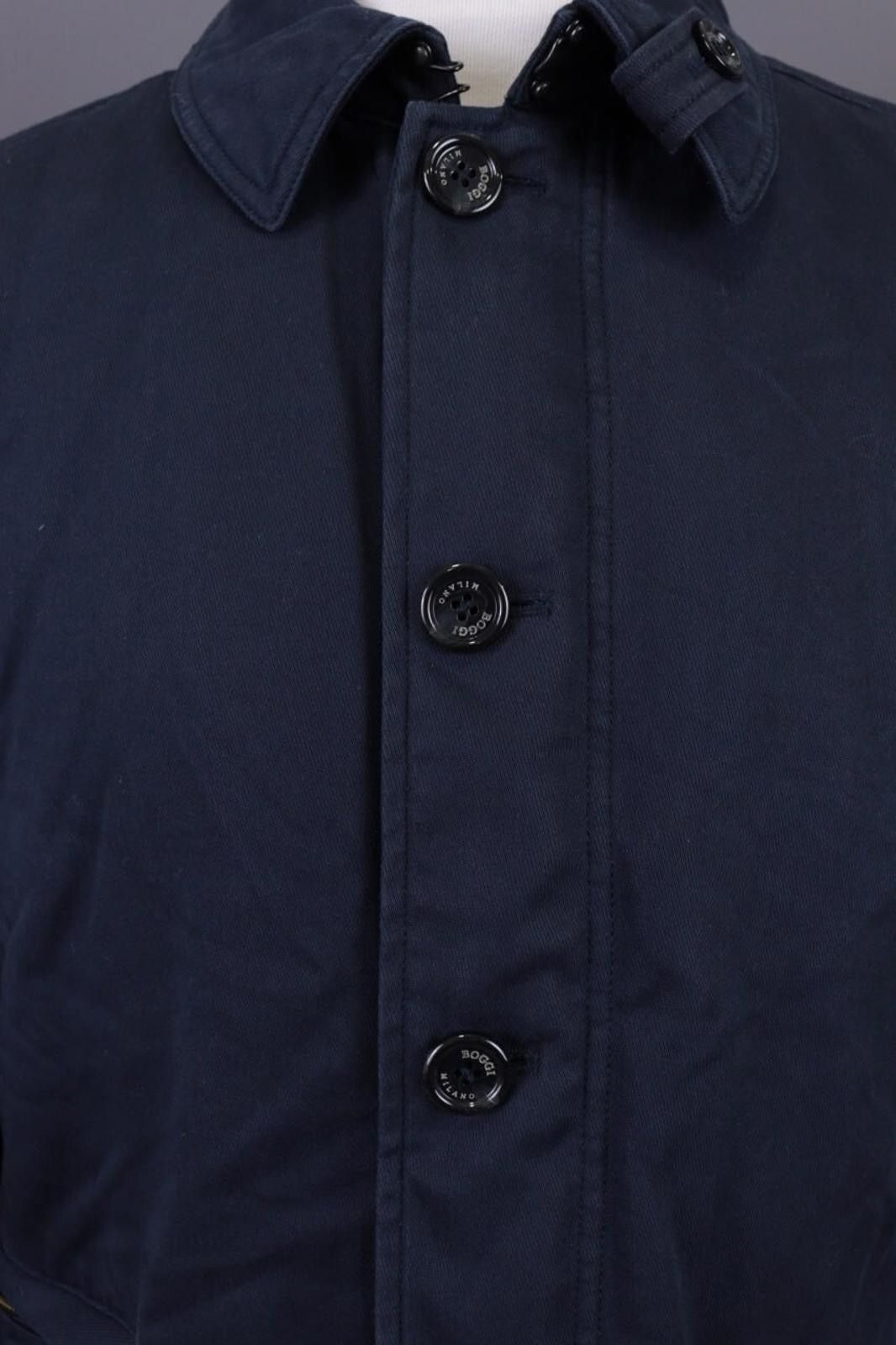 Designer Boggi Milano Blue Button Down Wool Coat Jacket Size 54 Size US M / EU 48-50 / 2 - 5 Thumbnail
