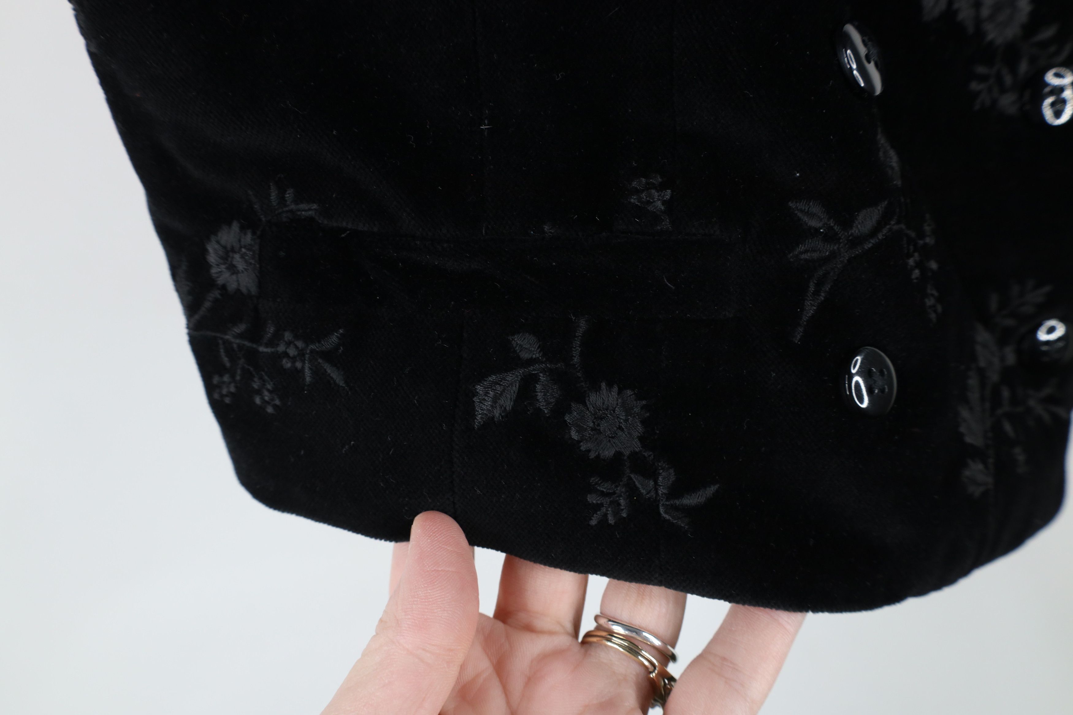 Gap × Vintage Vintage 90s Gap Double Breasted Velvet Velour Vest Jacket Size M / US 6-8 / IT 42-44 - 4 Thumbnail