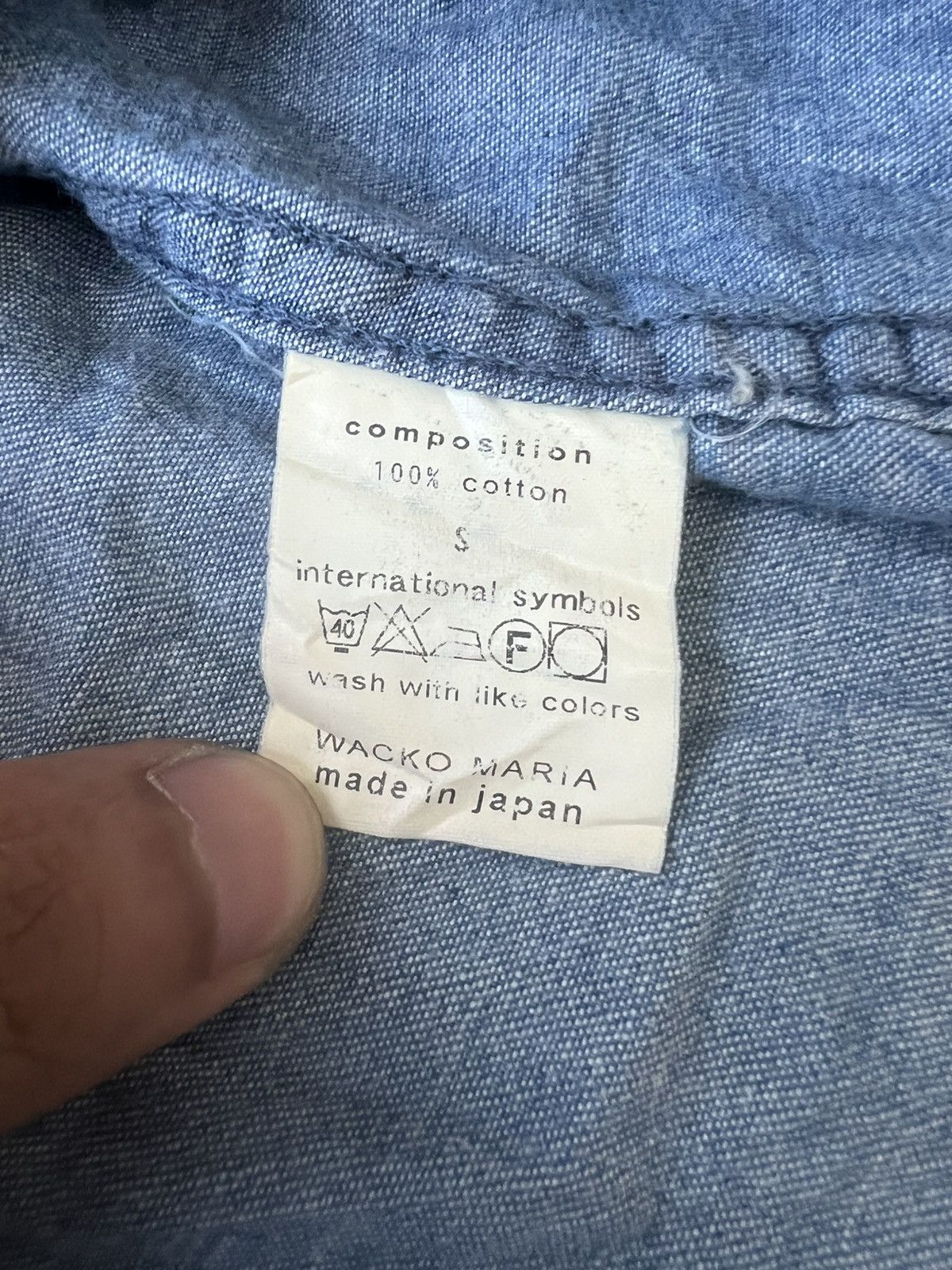 Wacko Maria FW14 Wacko Maria "Brighton Rockers" Marijuana Chambray Shirt Size US S / EU 44-46 / 1 - 8 Thumbnail