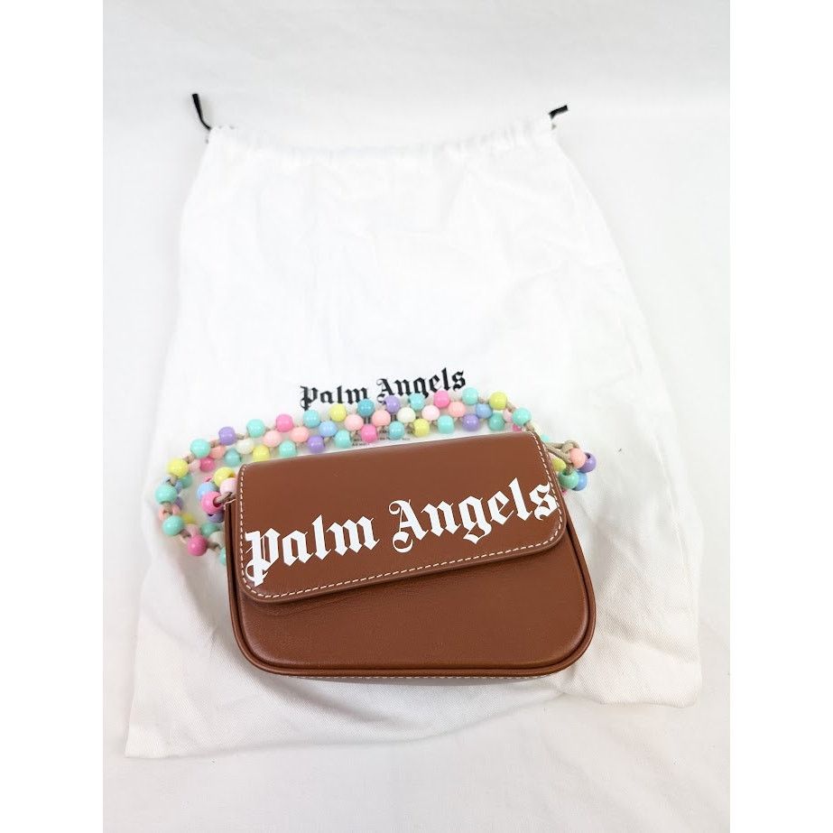 Palm Angels o1rshd1 Q: 2/Size: OS / Beads Strap Crash Bag in Brown/White Size ONE SIZE - 15 Thumbnail