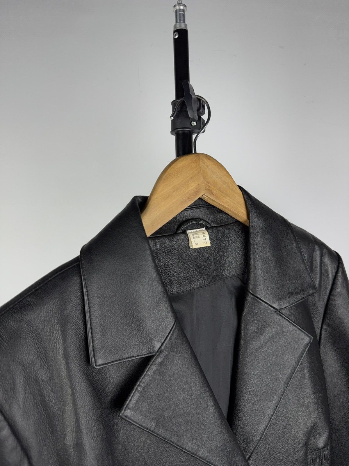 Vintage Vintage 90s Retro Avant Garde Rock Women’s Leather Jacket Size M / US 6-8 / IT 42-44 - 5 Thumbnail
