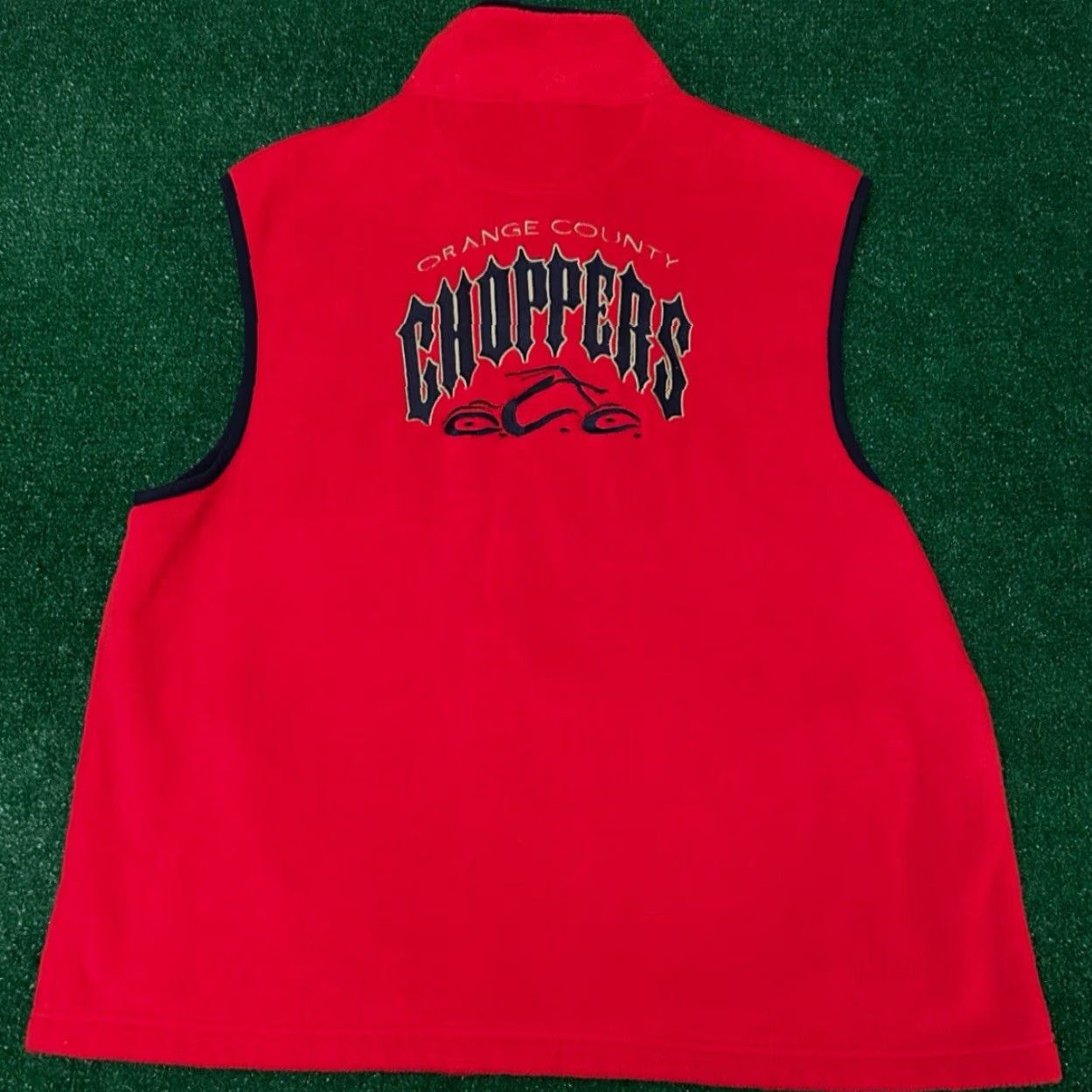 Logo 7 VINTAGE Orange County Choppers Fleece Vest Embroidered Logo Mens Size Large Red 90s Motorcycle Biker Vest Mens Large Size US L / EU 52-54 / 3 - 4 Thumbnail