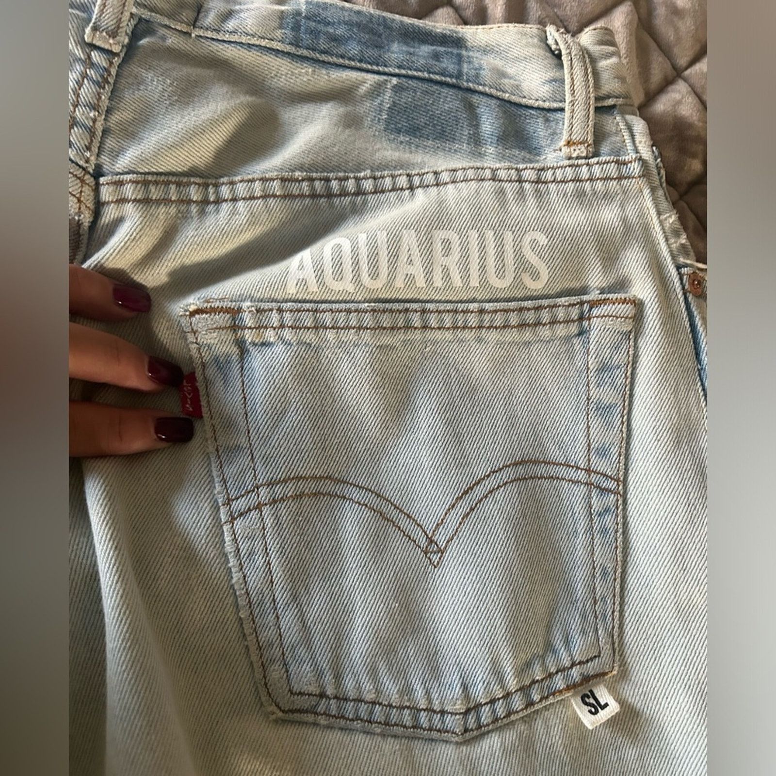Levi's Samaria Leah Levis Aquarius Custom Distressed Jeans Size 30" / US 8 / IT 44 - 1 Thumbnail