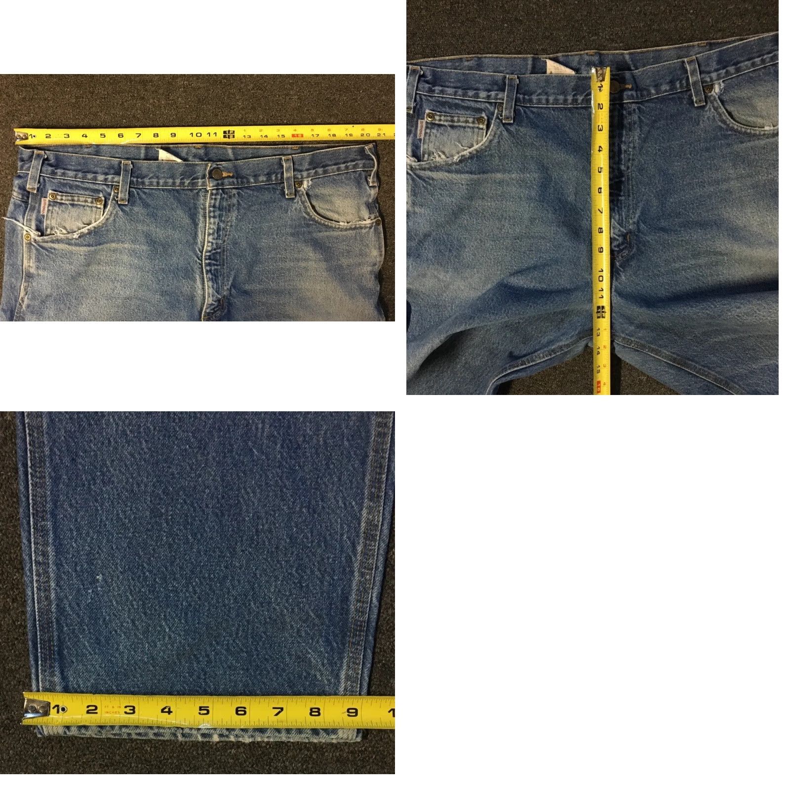 Carhartt VINTAGE Carhartt Jeans 90s Distressed Faded 42 Blue Men Regular 30 In USA Grunge Skate Punk Biker Western 80s 90s Western Casual Size US 42 / EU 58 - 8 Thumbnail