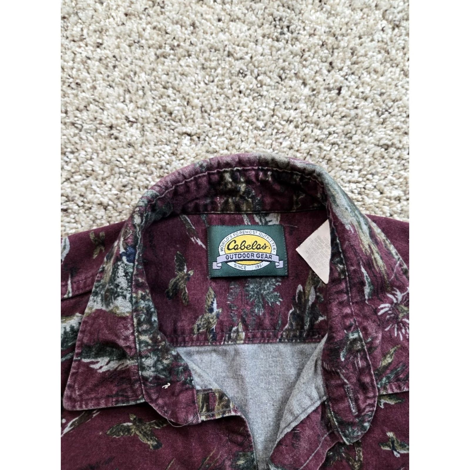 Vintage VINTAGE Cabela's Flannel Shirt Mens Large Pioneer Print Long Sleeve Outdoor USA Shirt Size US L / EU 52-54 / 3 - 4 Thumbnail