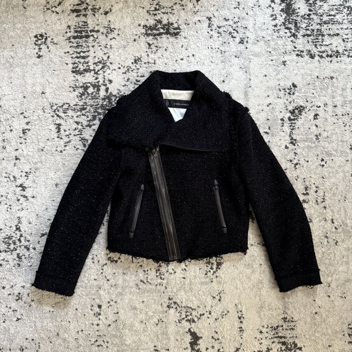 Dsquared2 Dsquared2 Distressed Wool Zip Up Jacket Size M / US 6-8 / IT 42-44 - 2 Thumbnail