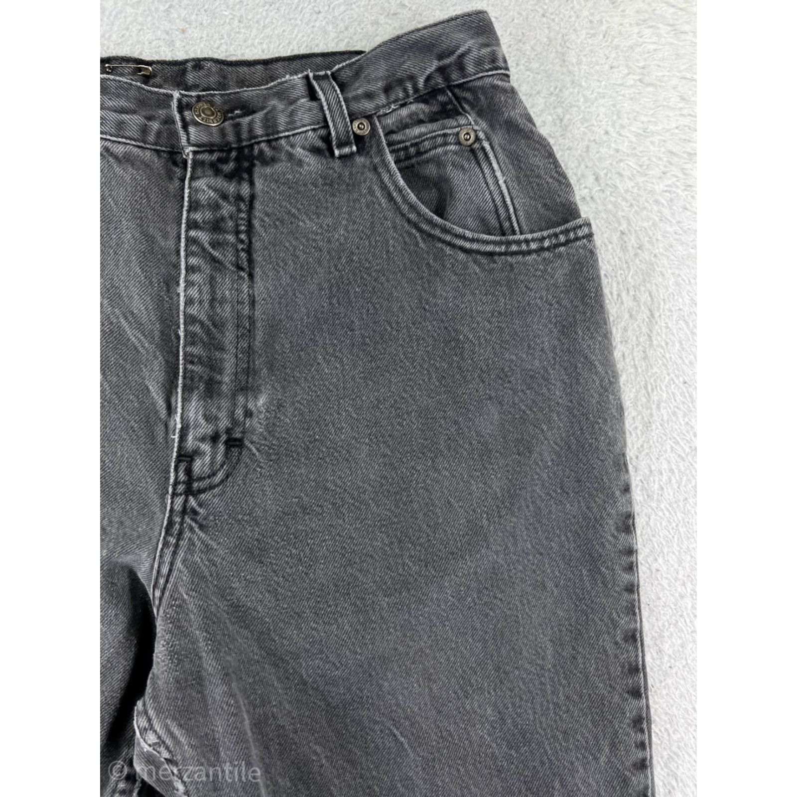 Gloria Vanderbilt VINTAGE Gloria Vanderbilt Women’s Jeans Black Denim 28W 28L High Rise Stretch Cotton Blend 5-Pocket Design Tapered 14 Regular Womens Jeans Size 36" / US 14 / IT 50 - 6 Thumbnail