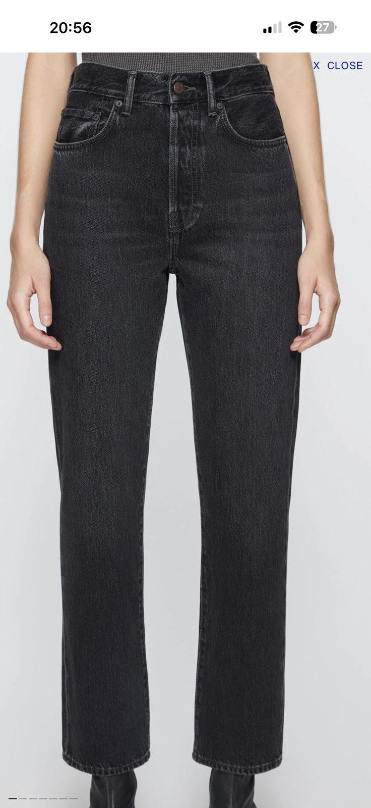 Acne Studios Acne Studios Mece Vintage Black High-Rise Straight Jeans Size 26" / US 2 / IT 38 - 12 Thumbnail
