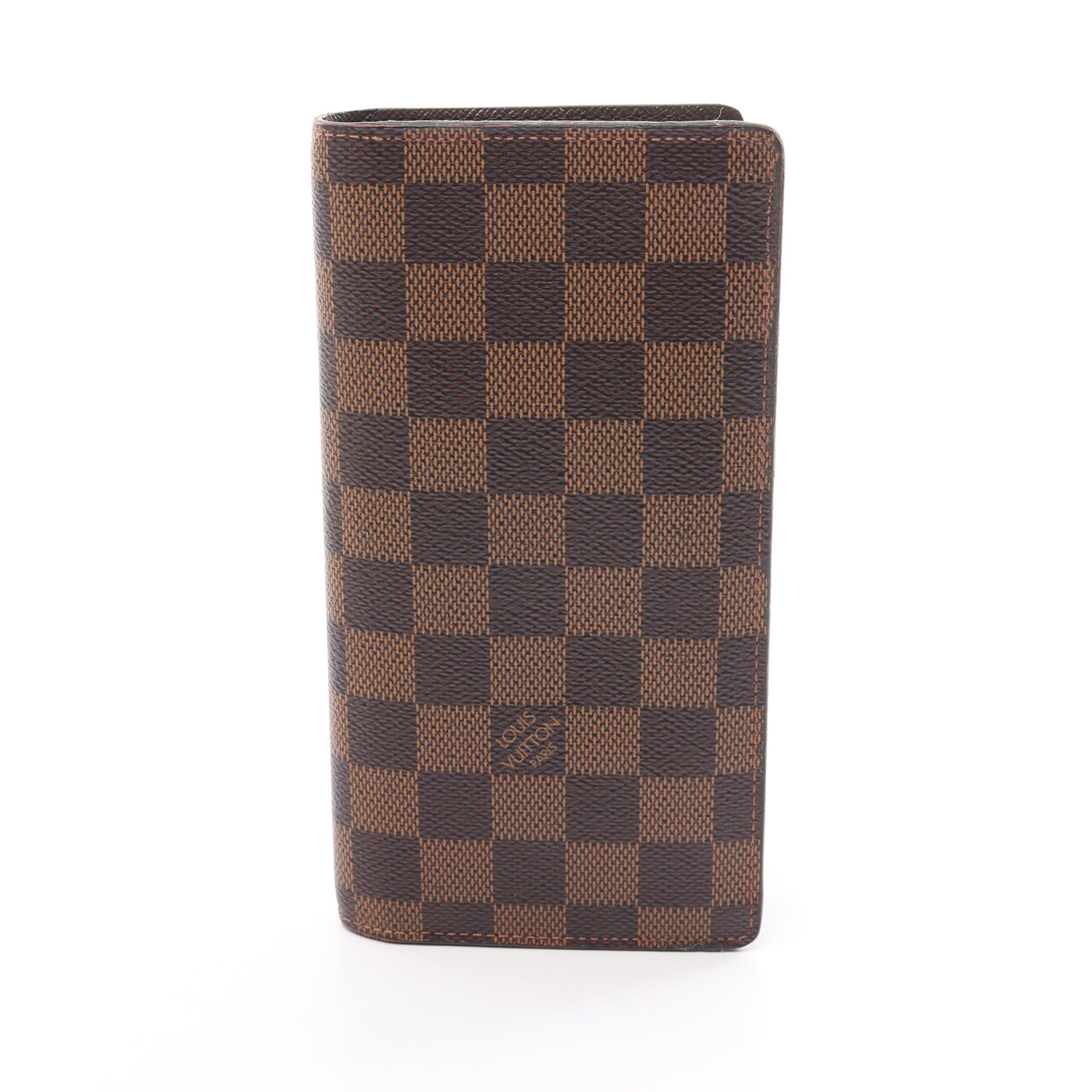 image of Louis Vuitton Portefeuil Brother Damier Ebene Bi-Fold Long Wallet Pvc Brown, Men's