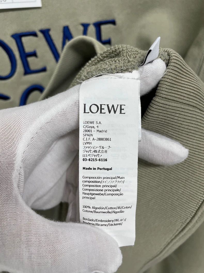 Loewe LOEWE Embroidered logo hoodie on the chest in gray and gre Size XL / US 12-14 / IT 48-50 - 3 Thumbnail