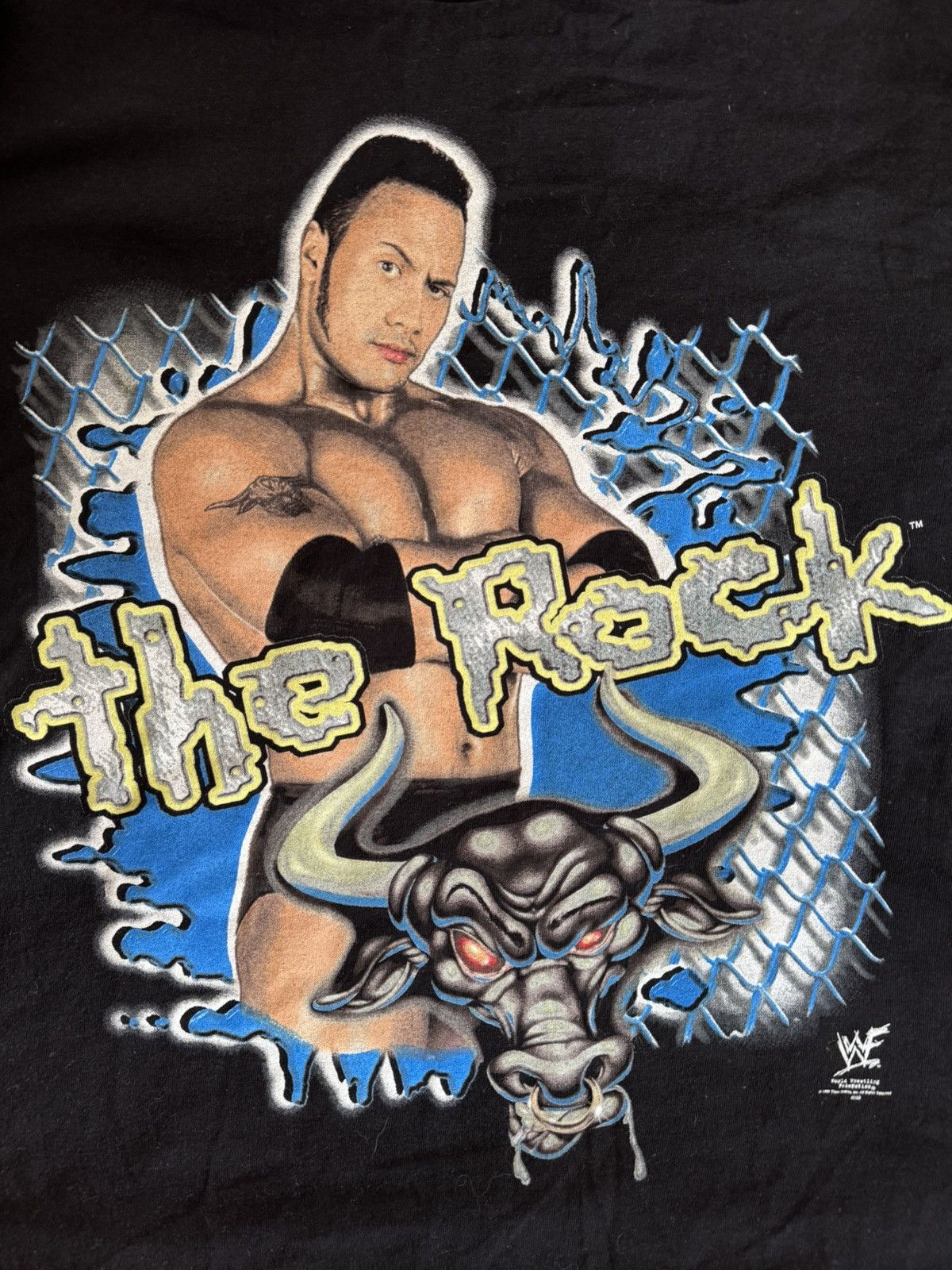 Vintage 1999 The Rock WWE Vintage T-shirt Size US XL / EU 56 / 4 - 3 Thumbnail