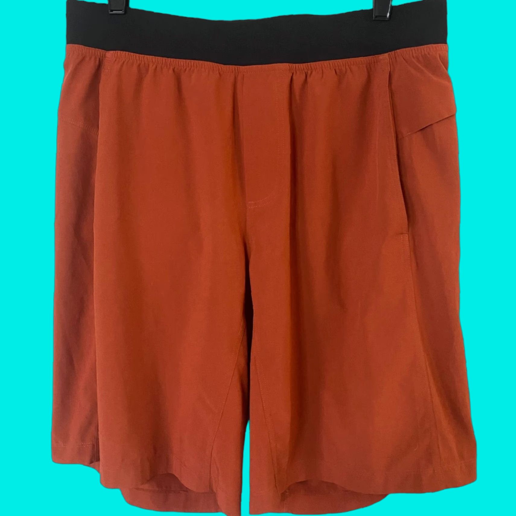 Lululemon Lululemon Athletic Shorts Orange Men's Large Drawstring Pockets Stretch Casual Activewear Size US 33 - 1 Thumbnail