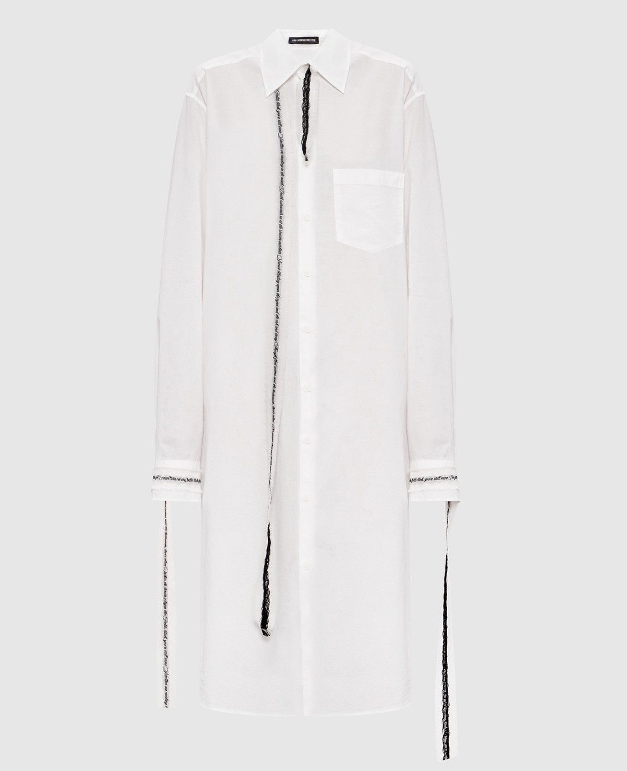 Ann Demeulemeester Last Ann Demeulemeester White Long Gabi Cotton Button Up Size XS / US 0-2 / IT 36-38 - 1 Thumbnail