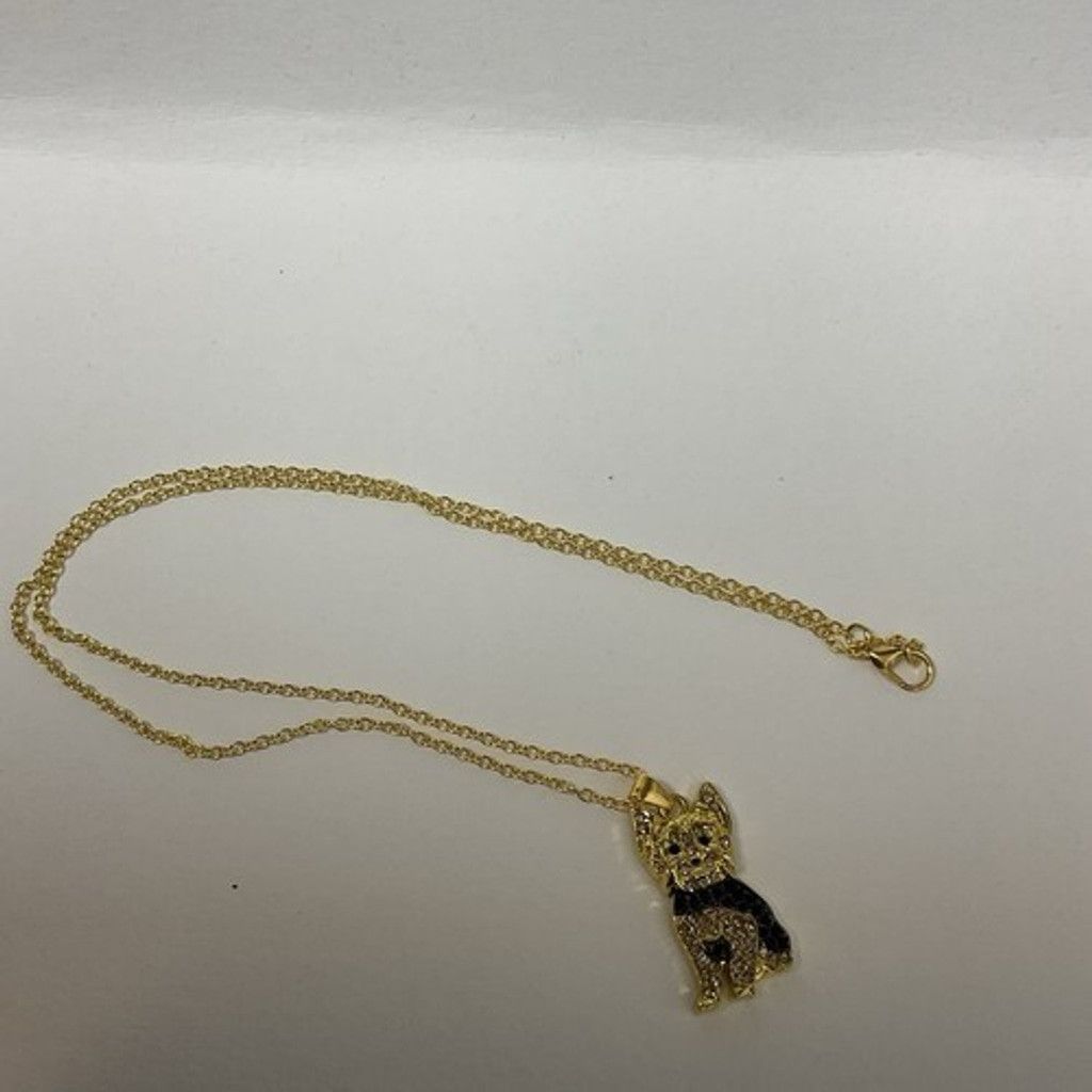 The Unbranded Brand NWT Gold Tone Necklace Yorkie Charm Pet Puppy Jewelry Gift Size ONE SIZE - 5 Thumbnail