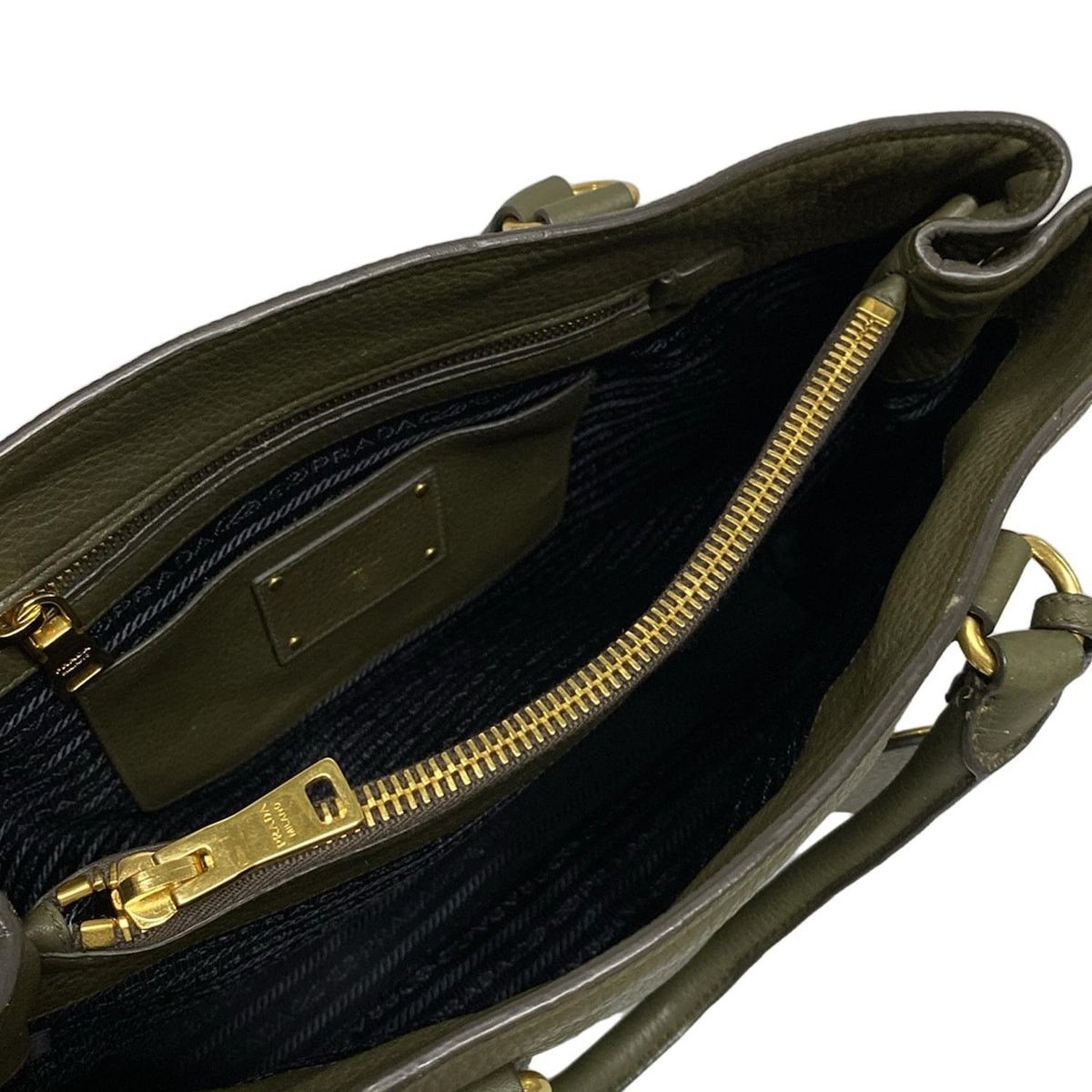 Prada PRADA Logo Handbag BN2794 Militare (Khaki) Size ONE SIZE - 10 Thumbnail