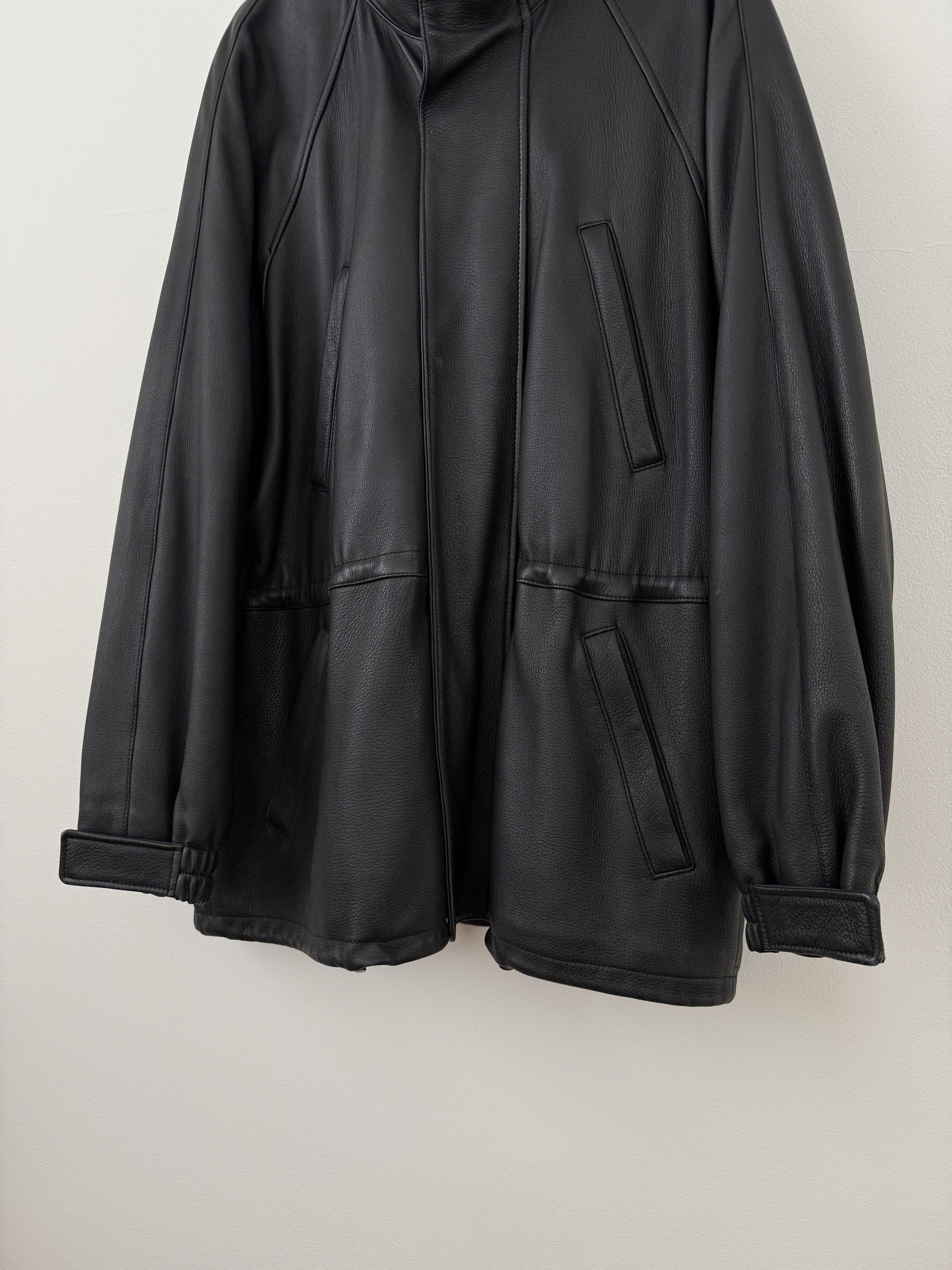 Loro Piana Leather Cashmere Lined Jacket Size US XXL / EU 58 / 5 - 7 Thumbnail
