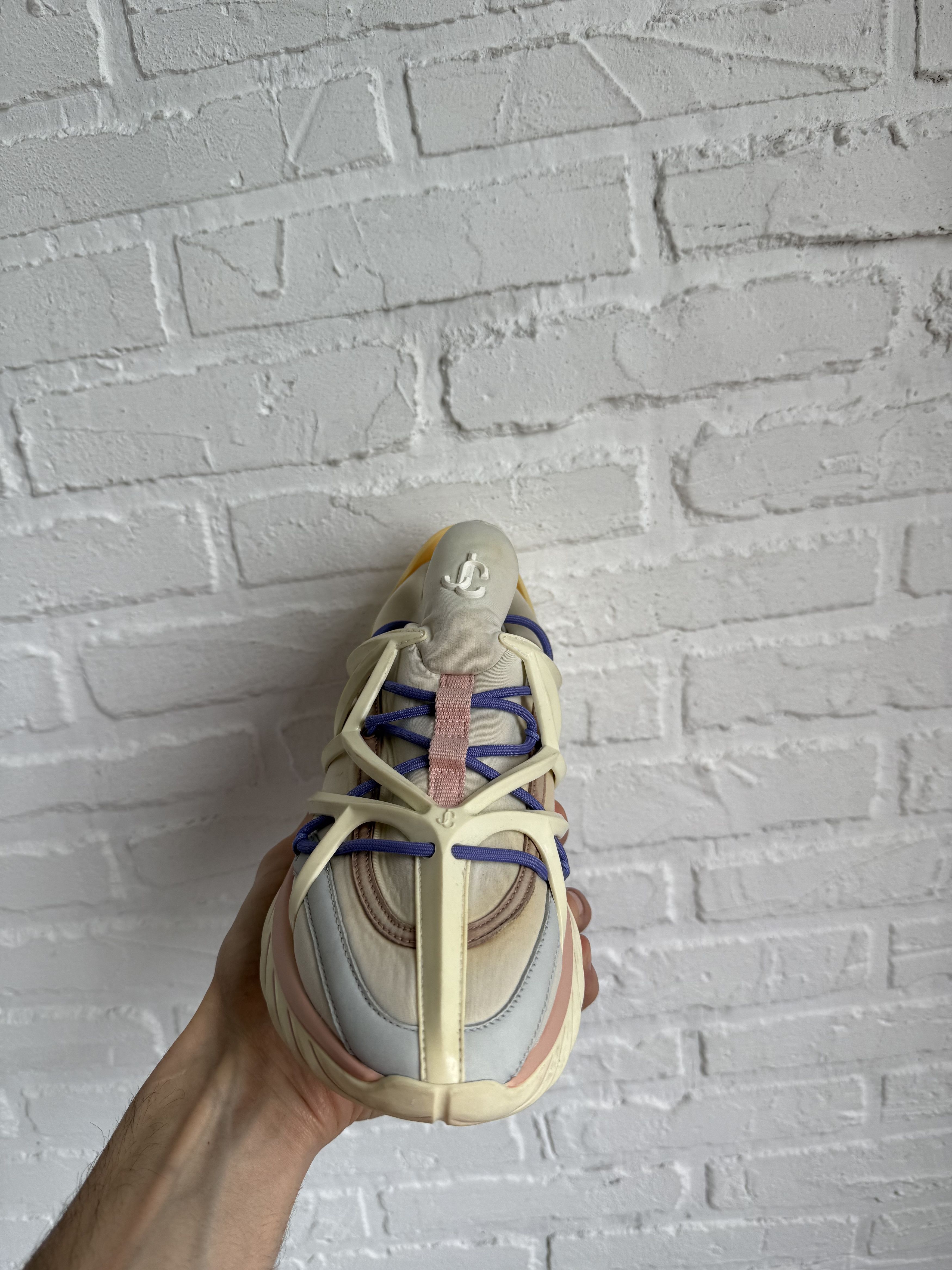 Jimmy Choo Jimmy Choo Cosmos Sneakers Pastel Cream Pink Futuristic Size US 6 / IT 36 - 5 Thumbnail