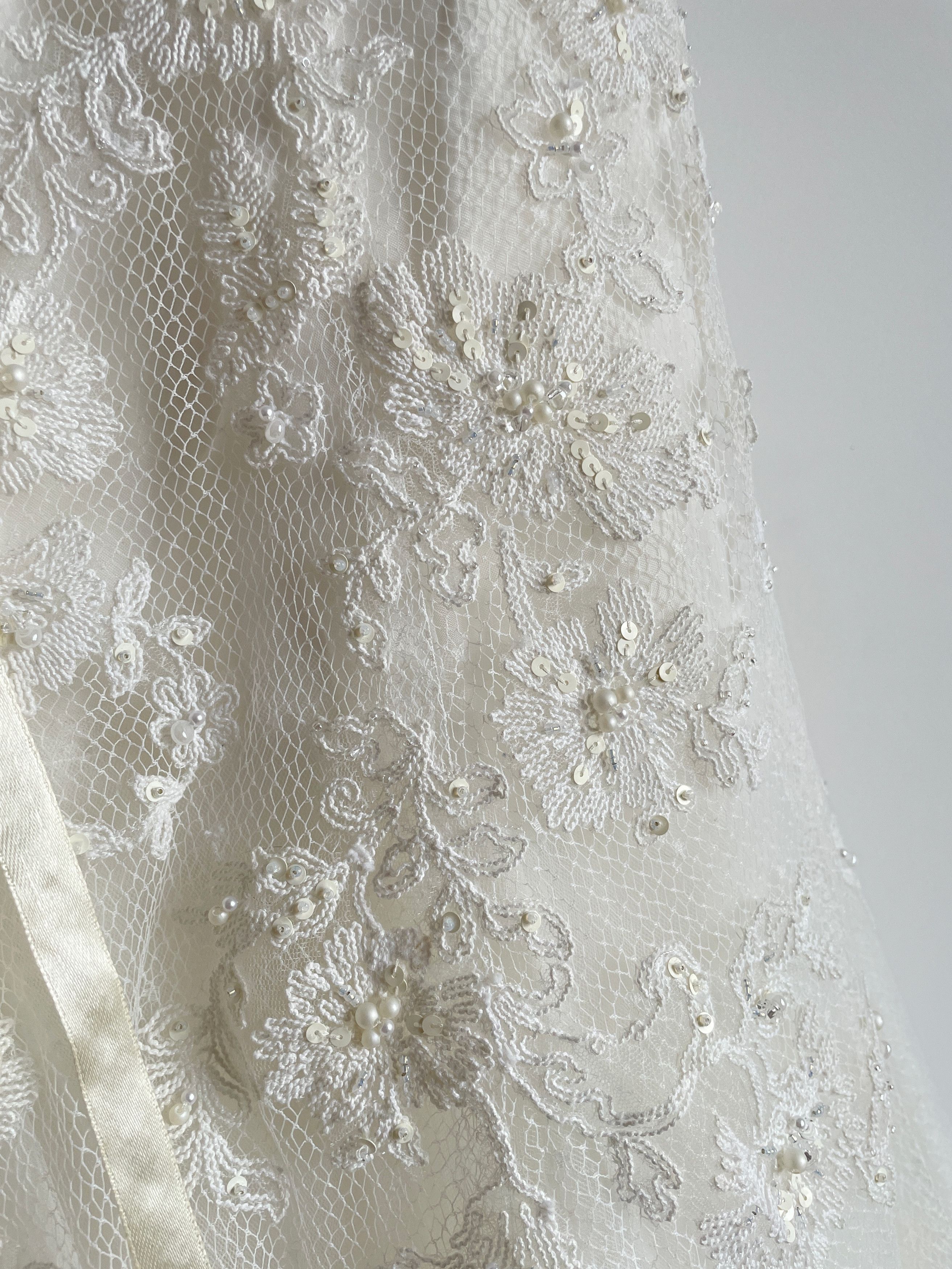 Other Pronovias Barcelona Strapless ALine Laces Wedding Dress Gown Size XL / US 12-14 / IT 48-50 - 10 Thumbnail