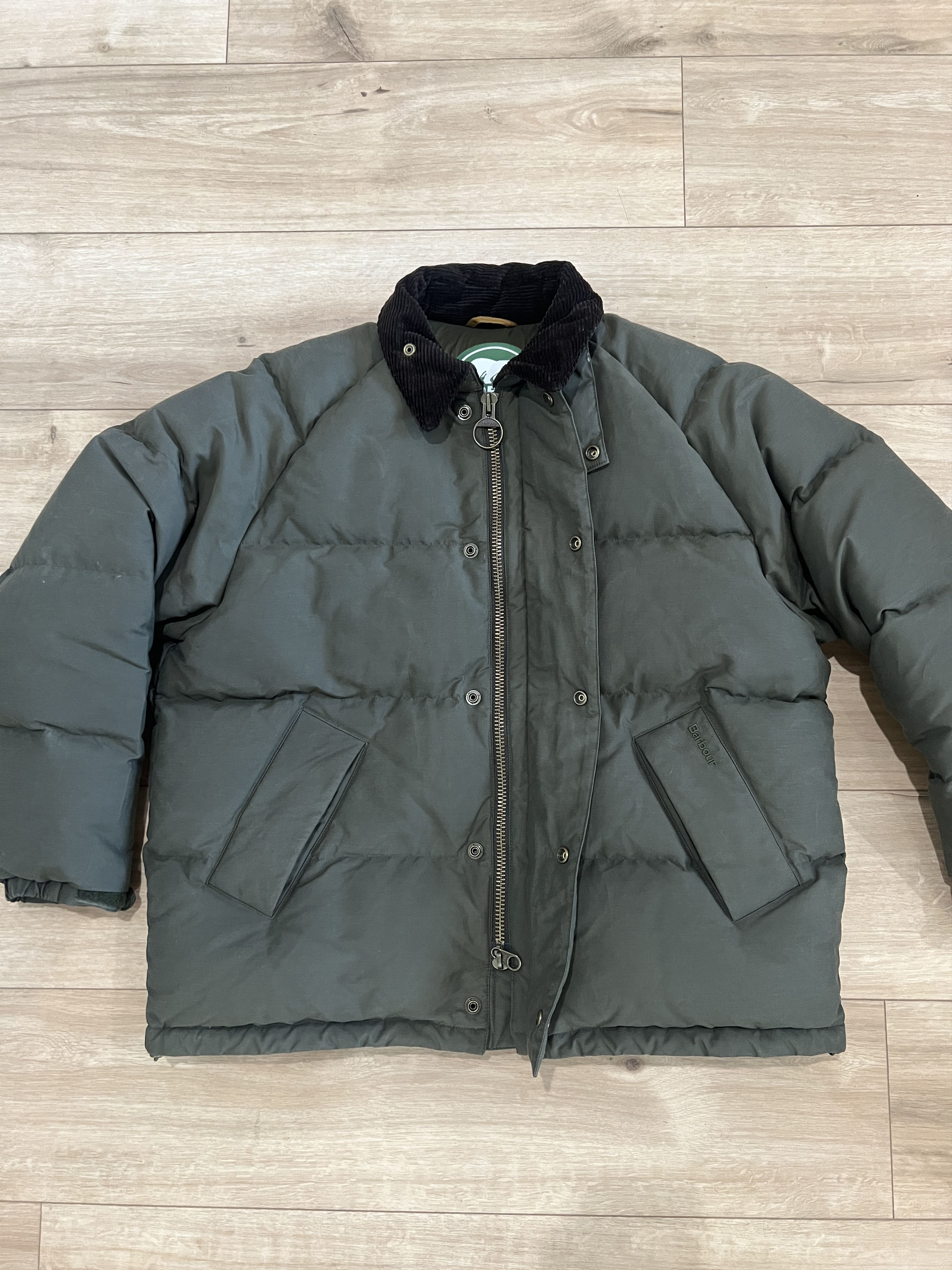SOREL Sorel x Barbour Green Down Transport Wax Puffer Jacket Size US M / EU 48-50 / 2 - 6 Thumbnail