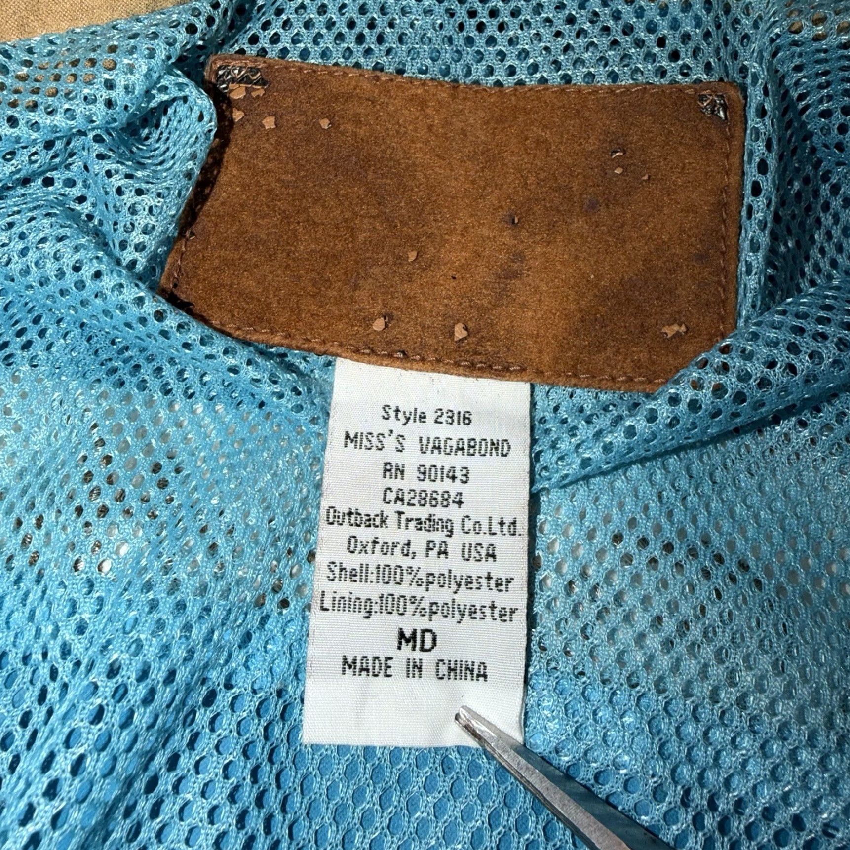 Vintage Outback Trading Ranch Jacket Microsuede Medium Blue Women Regular Zipper Pockets All Seasons Horse Western Casual Workwear Size M / US 6-8 / IT 42-44 - 7 Thumbnail