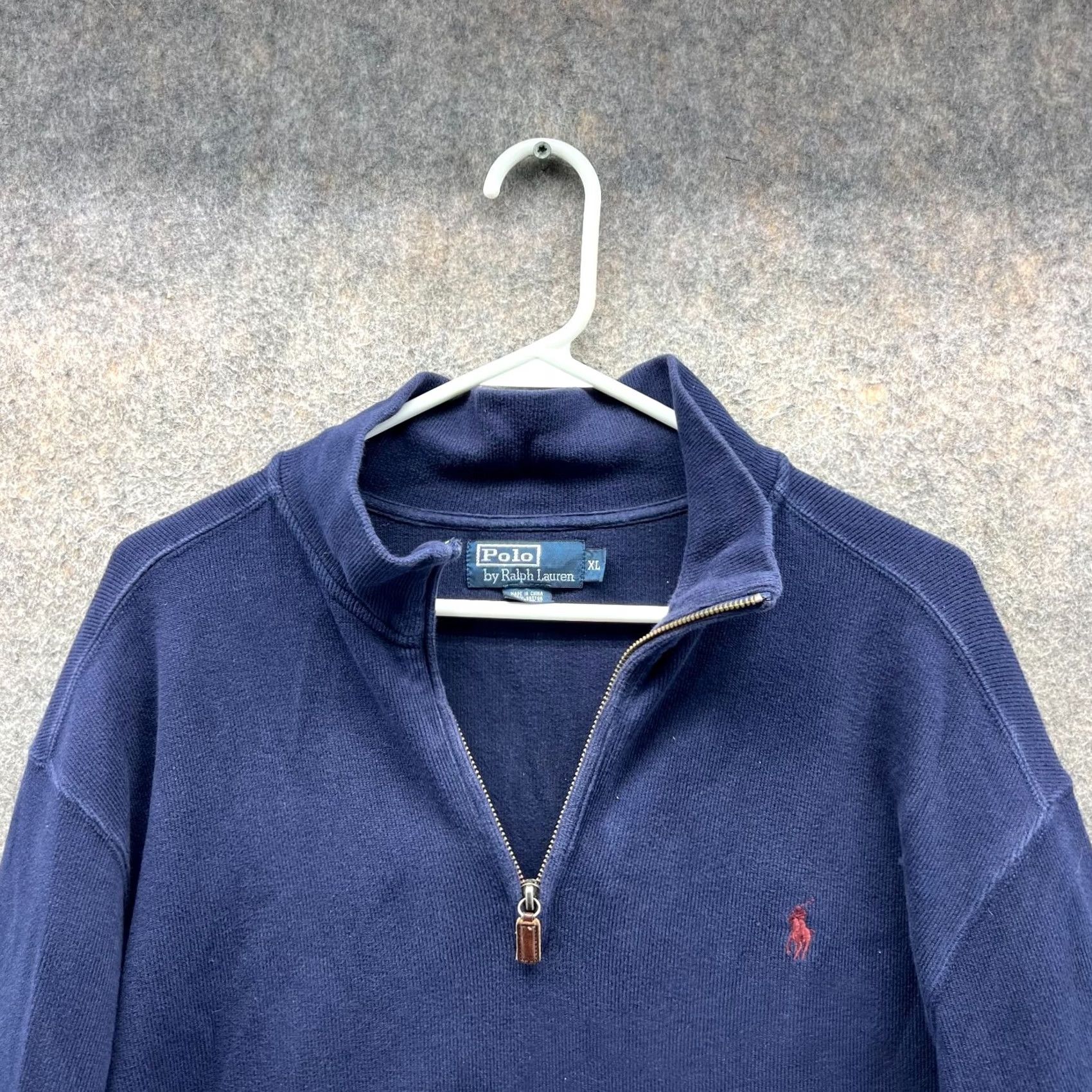 Ralph Lauren VINTAGE Ralph Lauren Sweater Mens XL Blue Navy Quarter Zip Fleece Pony Pullover Size US XL / EU 56 / 4 - 6 Thumbnail