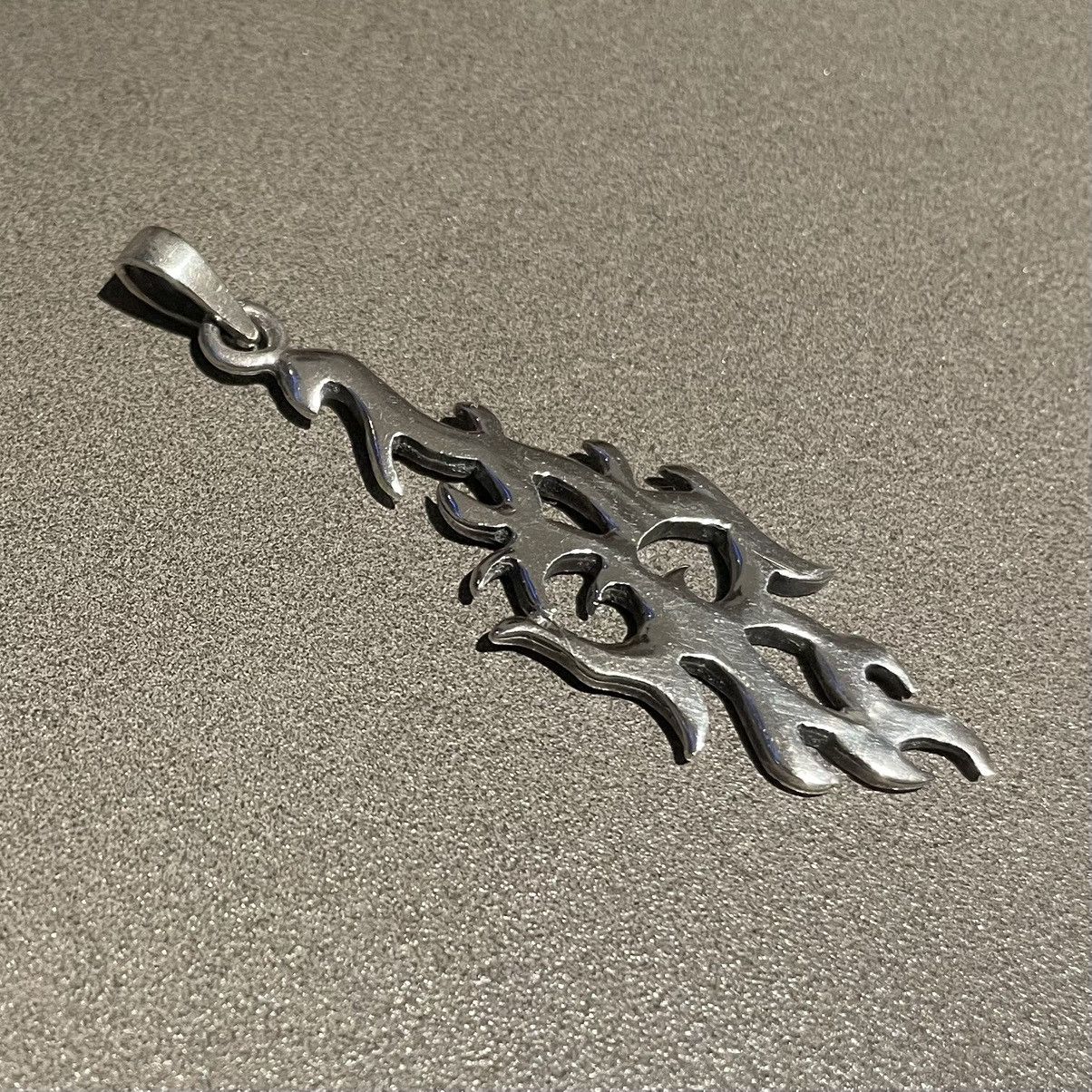 Jewelry x Vintage Silver Flame Pendant, Men's