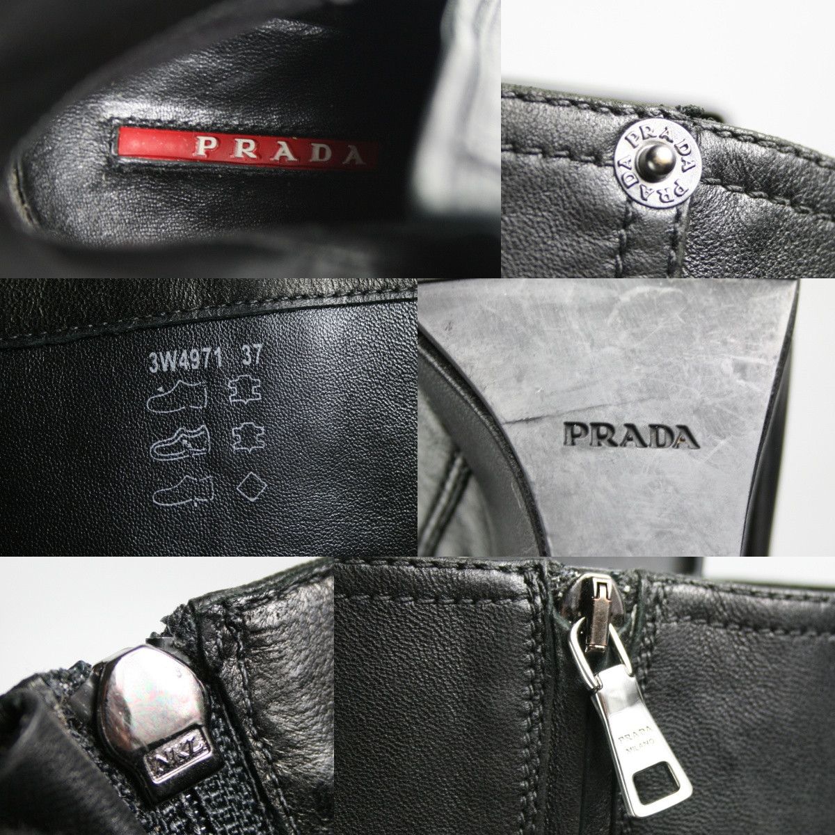 Prada Wedge Y2K Knee Riding Boots Size US 7 / IT 37 - 17 Thumbnail