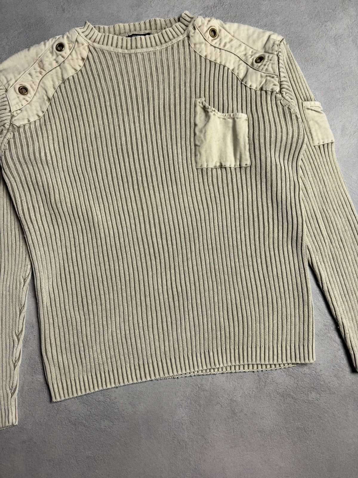 Other Avant Garde Beige Crewneck Cotton Knit Sweater Size US XL / EU 56 / 4 - 4 Thumbnail