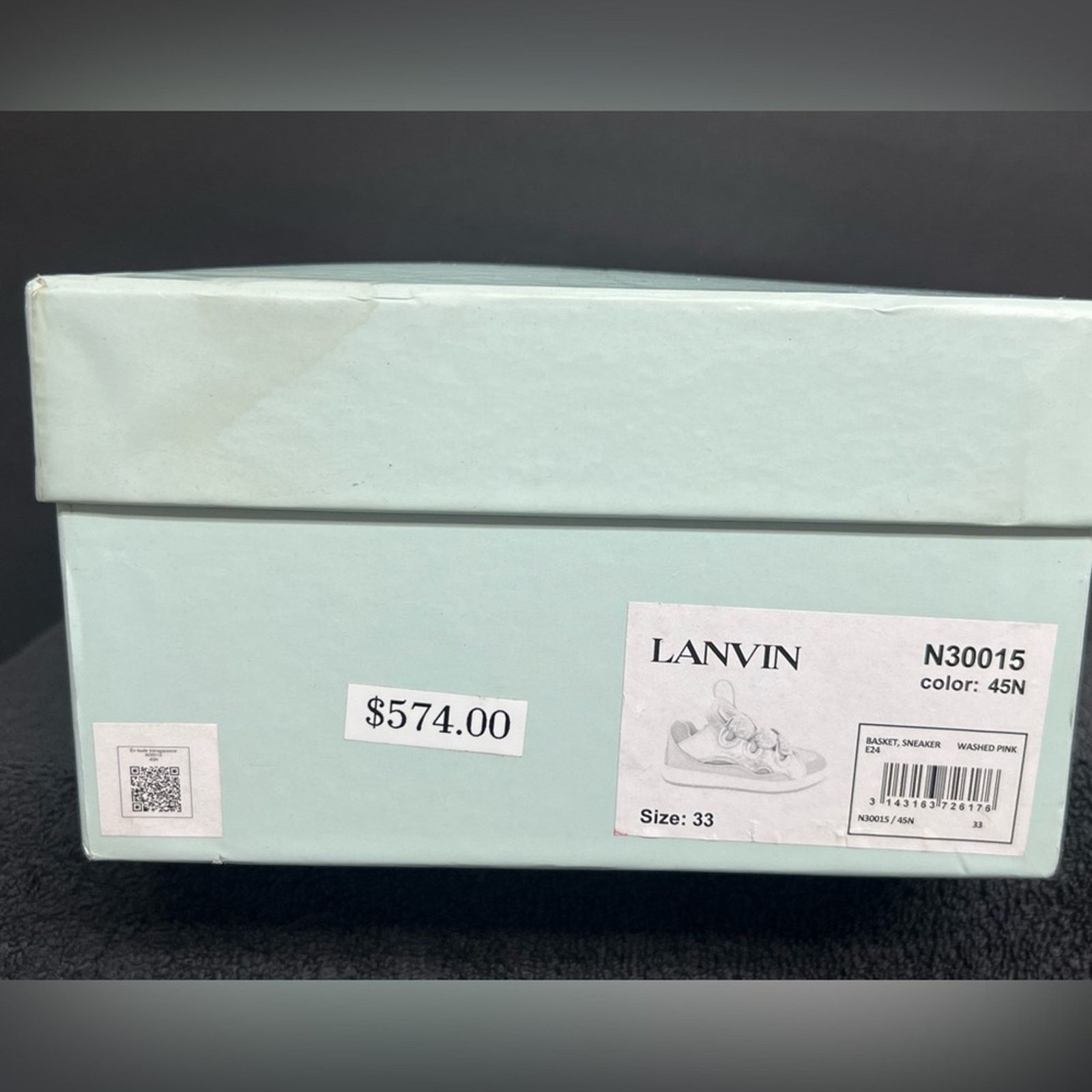 Lanvin LANVIN Curb Leather Chunky Sneakers, 33 US 1.5/2 RETAIL $554 Size US 4 / IT 34 - 12 Thumbnail