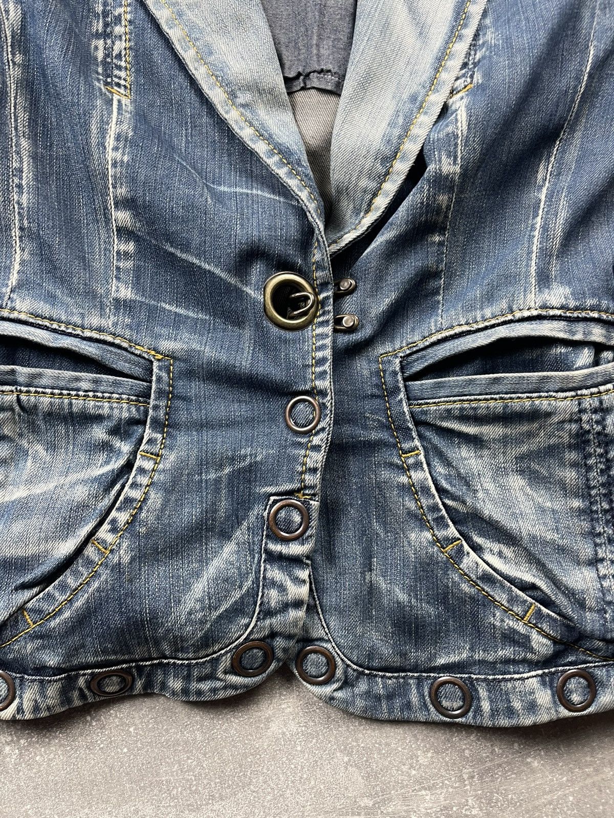 Miss Sixty Y2k Miss Sixty Luxury Vintage Denim Blazer Jacket Size M / US 6-8 / IT 42-44 - 5 Thumbnail