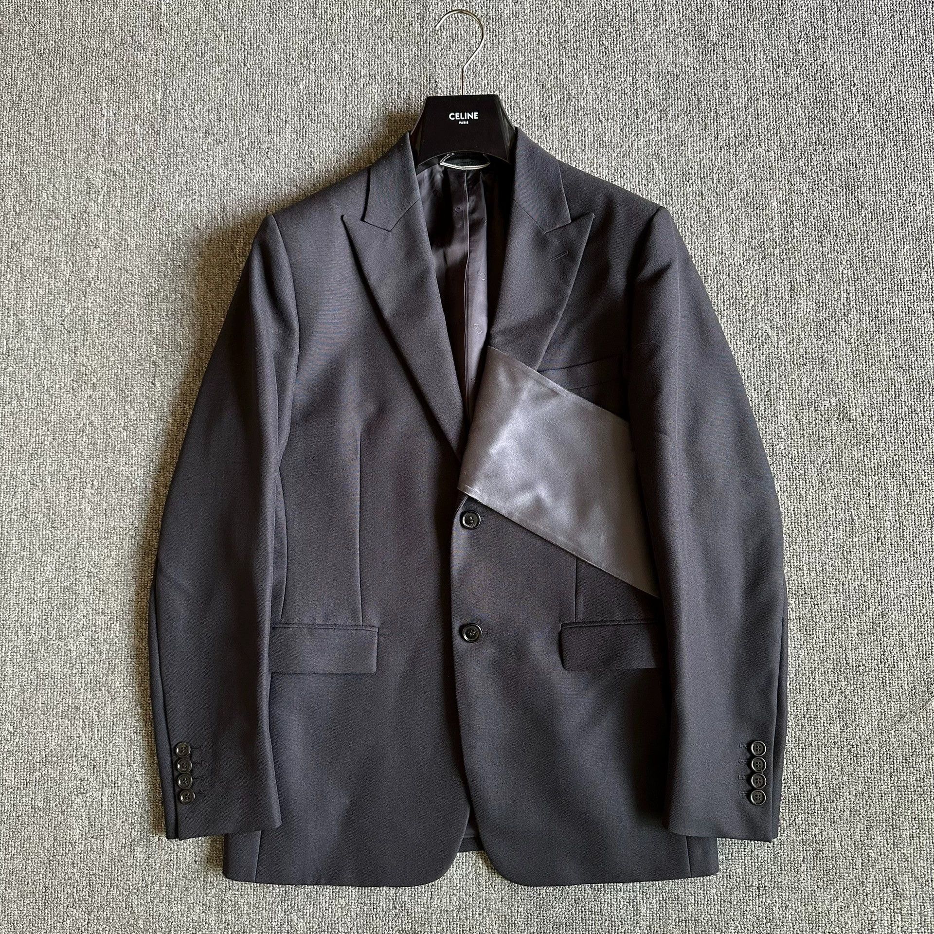 dior men mist blue satin suit jacket
