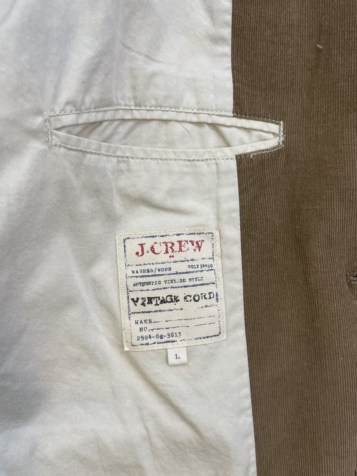 J.Crew Fine Wale Corduroy Sport Jacket Size 44R - 7 Thumbnail