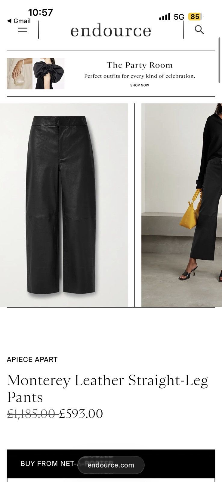 Apiece Apart Monterey Leather Straight-Leg Pants Size 26" / US 2 / IT 38 - 2 Thumbnail