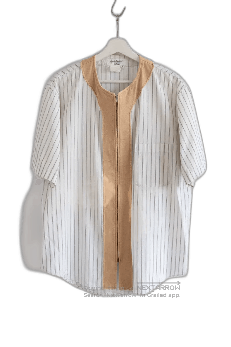 Yohji Yamamoto Yohji Yamamoto 06ss Striped Short Sleeve Shirt Size US M / EU 48-50 / 2 - 1 Thumbnail