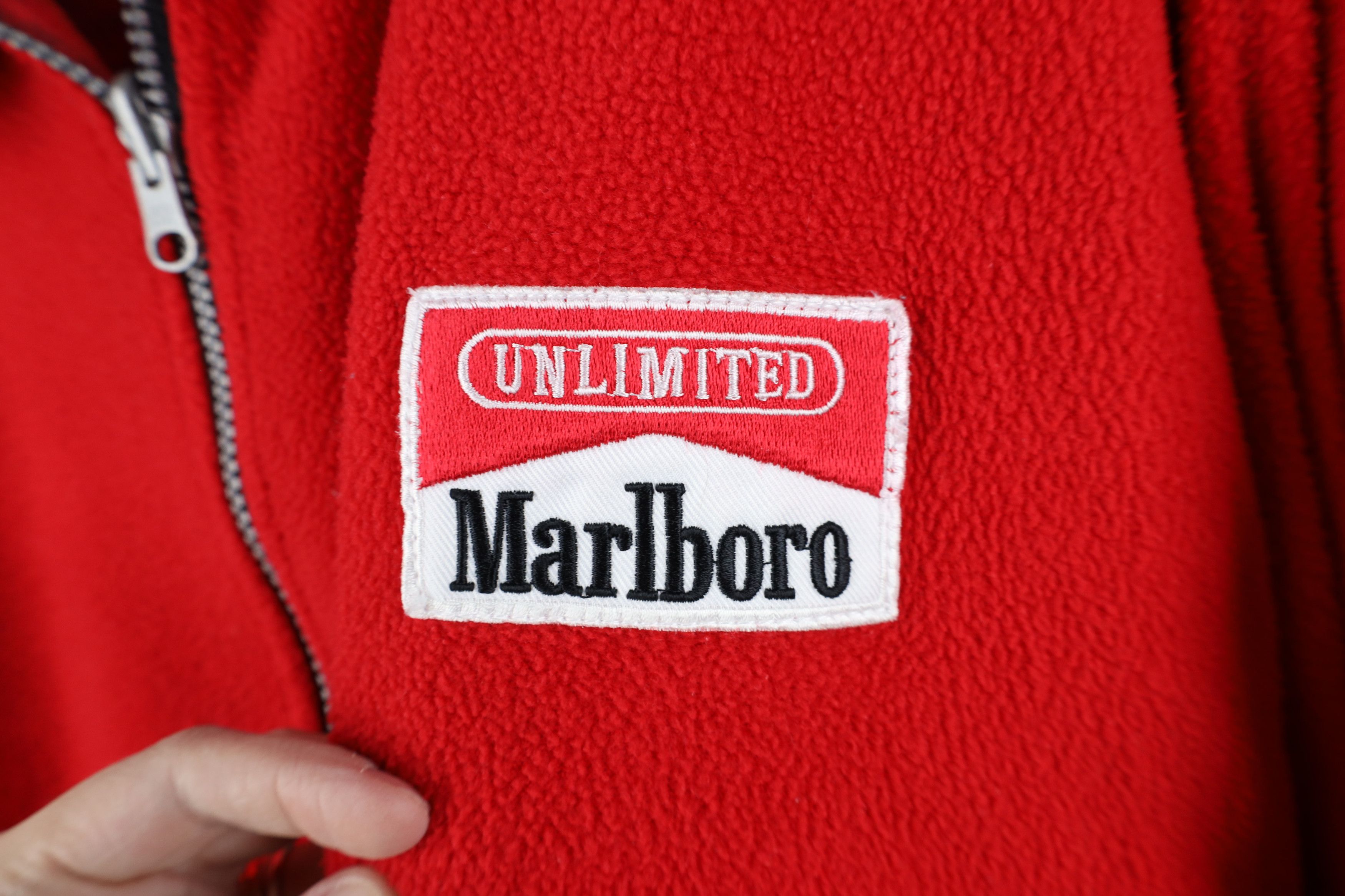 Marlboro Vintage 90s Marlboro Reversible Half Zip Fleece Sweater Red Size US XXL / EU 58 / 5 - 4 Thumbnail