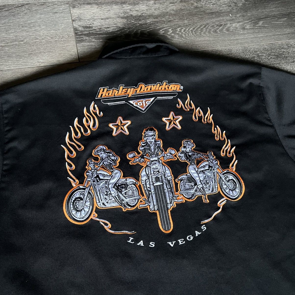 Harley Davidson Vintage Y2K Harley Davidson Cafe Las Vegas S/S Button Shirt Size US L / EU 52-54 / 3 - 3 Thumbnail