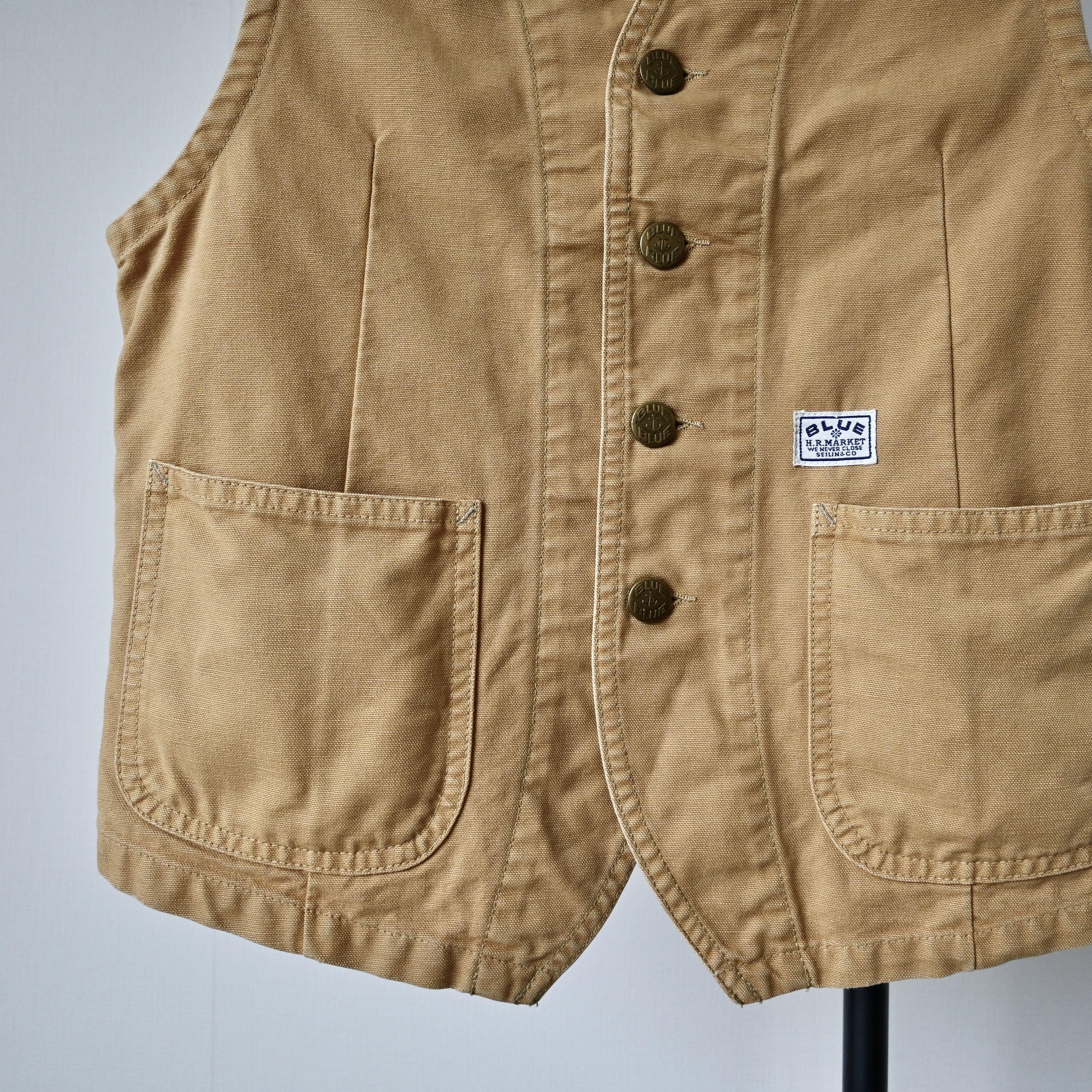 Blue Blue Japan BLUE H.R. MARKET cotton canvas engineer vest made in Japan Size US M / EU 48-50 / 2 - 8 Thumbnail