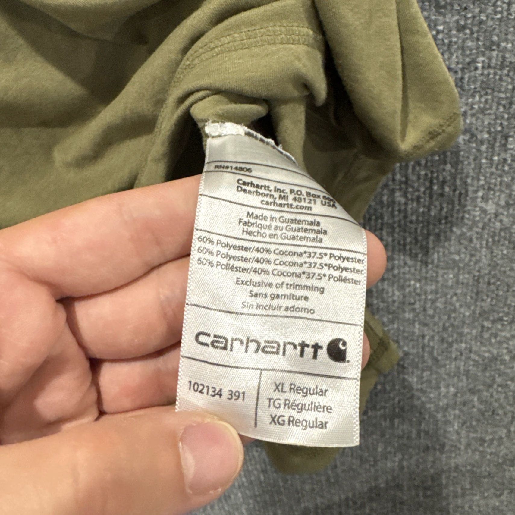 Carhartt Carhartt Workwear Shirt Quarter Button Up T-Shirt Green XL Mens Short Sleeve 391 102134 Force Extreme Regular Size XL Size US XL / EU 56 / 4 - 5 Thumbnail
