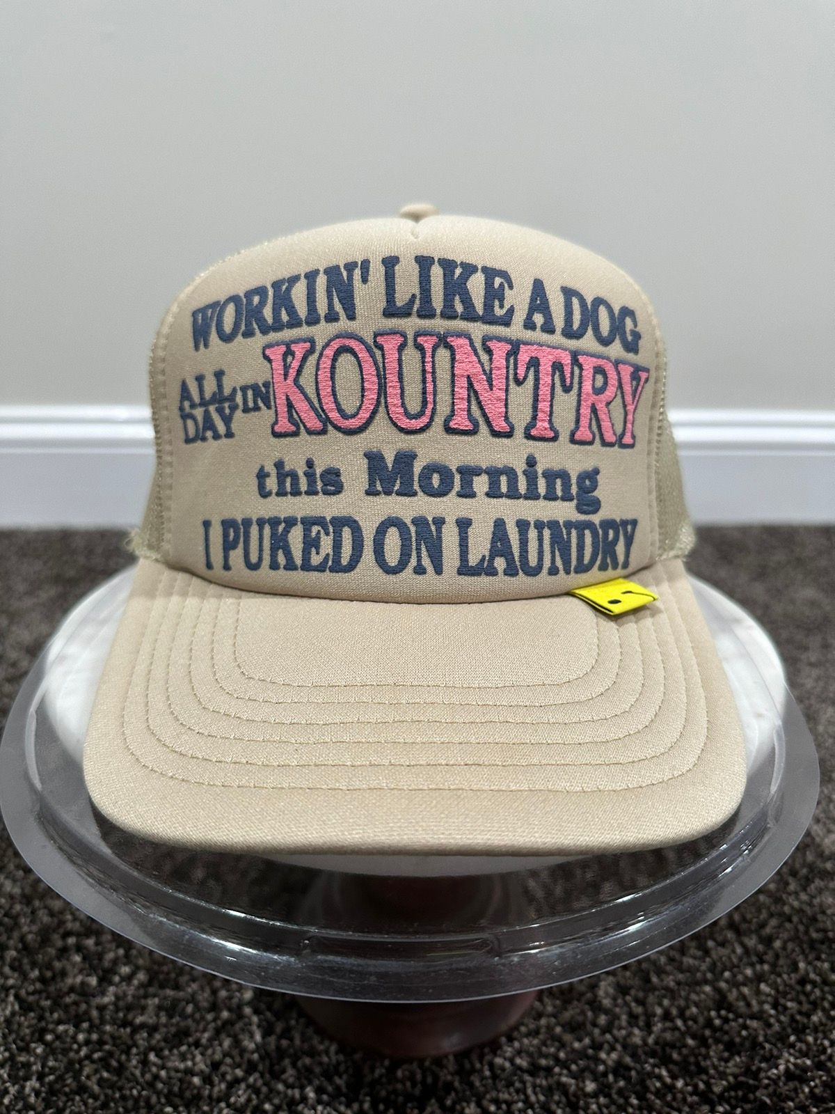 Pre-owned Kapital X Kapital Kountry Workin' Like A Dog Trucker Tan Hat 2020