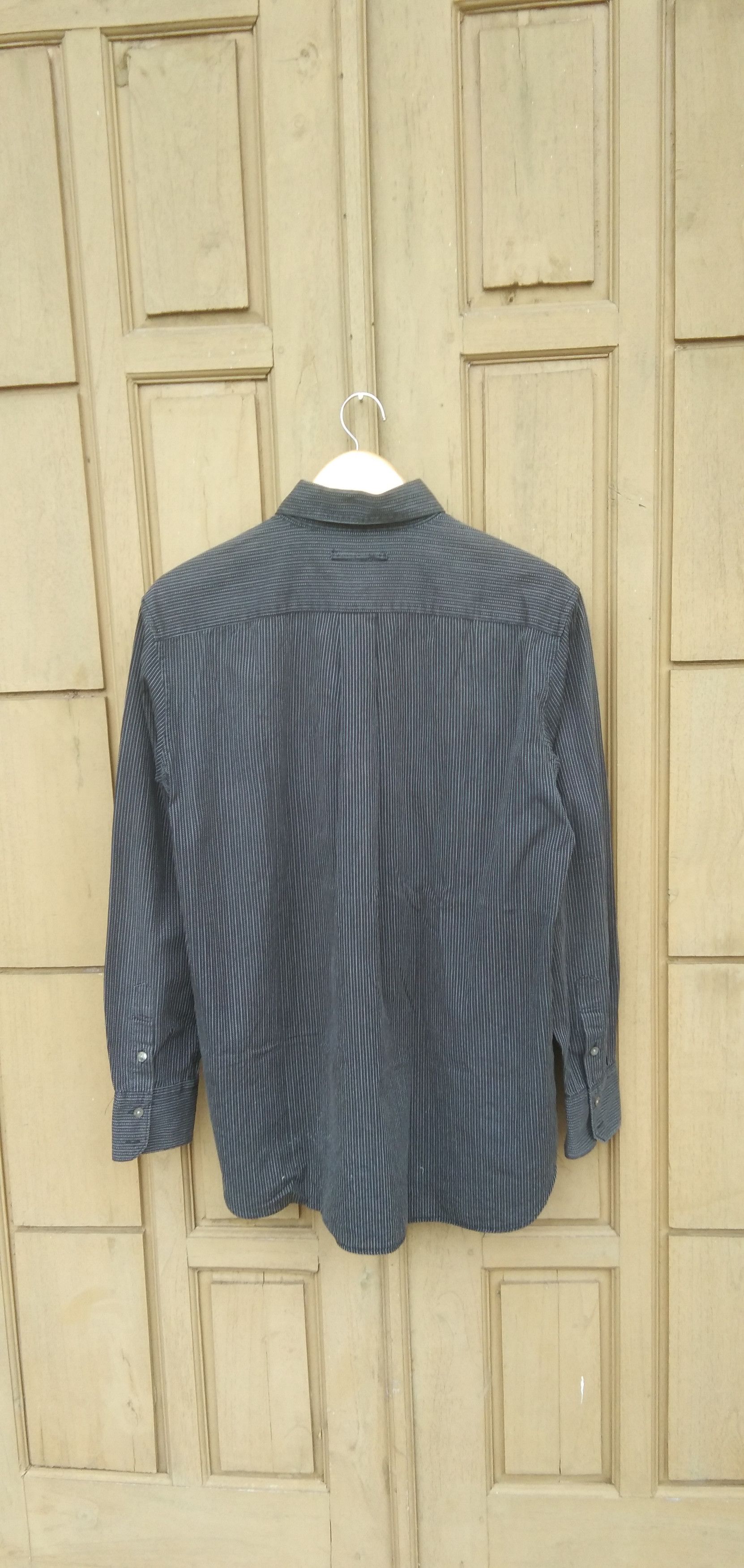 Designer × Japanese Brand × Jean Paul Gaultier Jpg home stripe black button up shirt Size US M / EU 48-50 / 2 - 8 Thumbnail