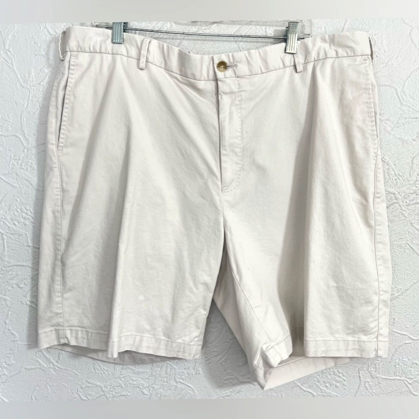 Peter Millar PETER MILLAR CROWN MEN'S SOFT TOUCH TWILL SHORTS SIZE 42 CREAM Size US 42 / EU 58 - 2 Thumbnail