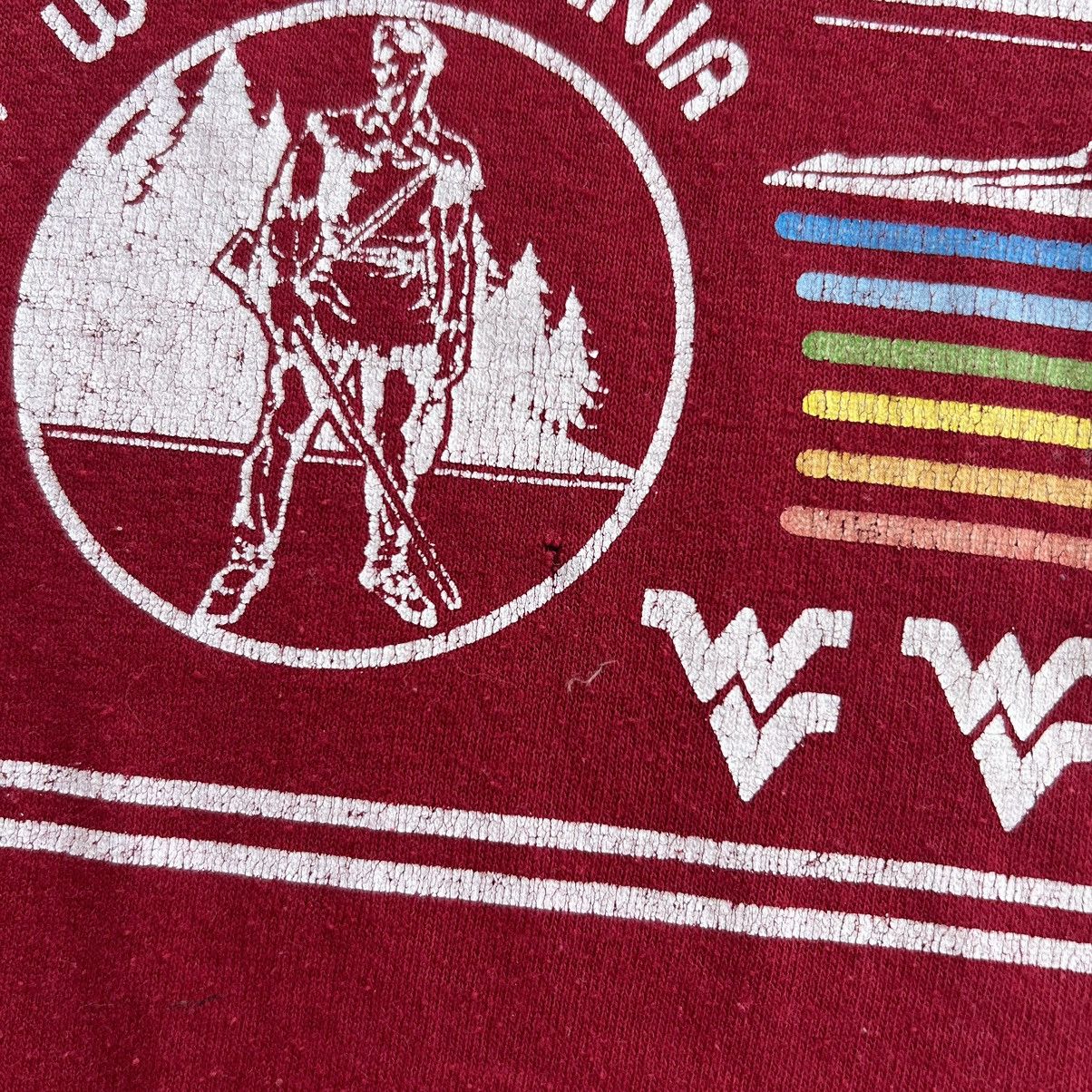 Vintage Vintage 70s West Virginia Mountaineers Rainbow Striped Shirt Size US L / EU 52-54 / 3 - 4 Thumbnail