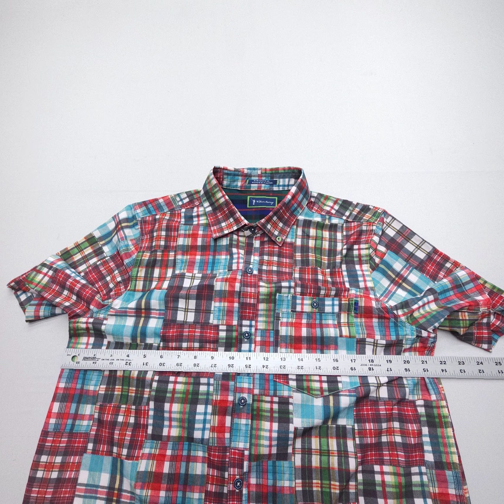 Vintage William Murray Button Up Shirt Mens Medium Plaid Light Stretch Golf Hiking Size US M / EU 48-50 / 2 - 6 Thumbnail