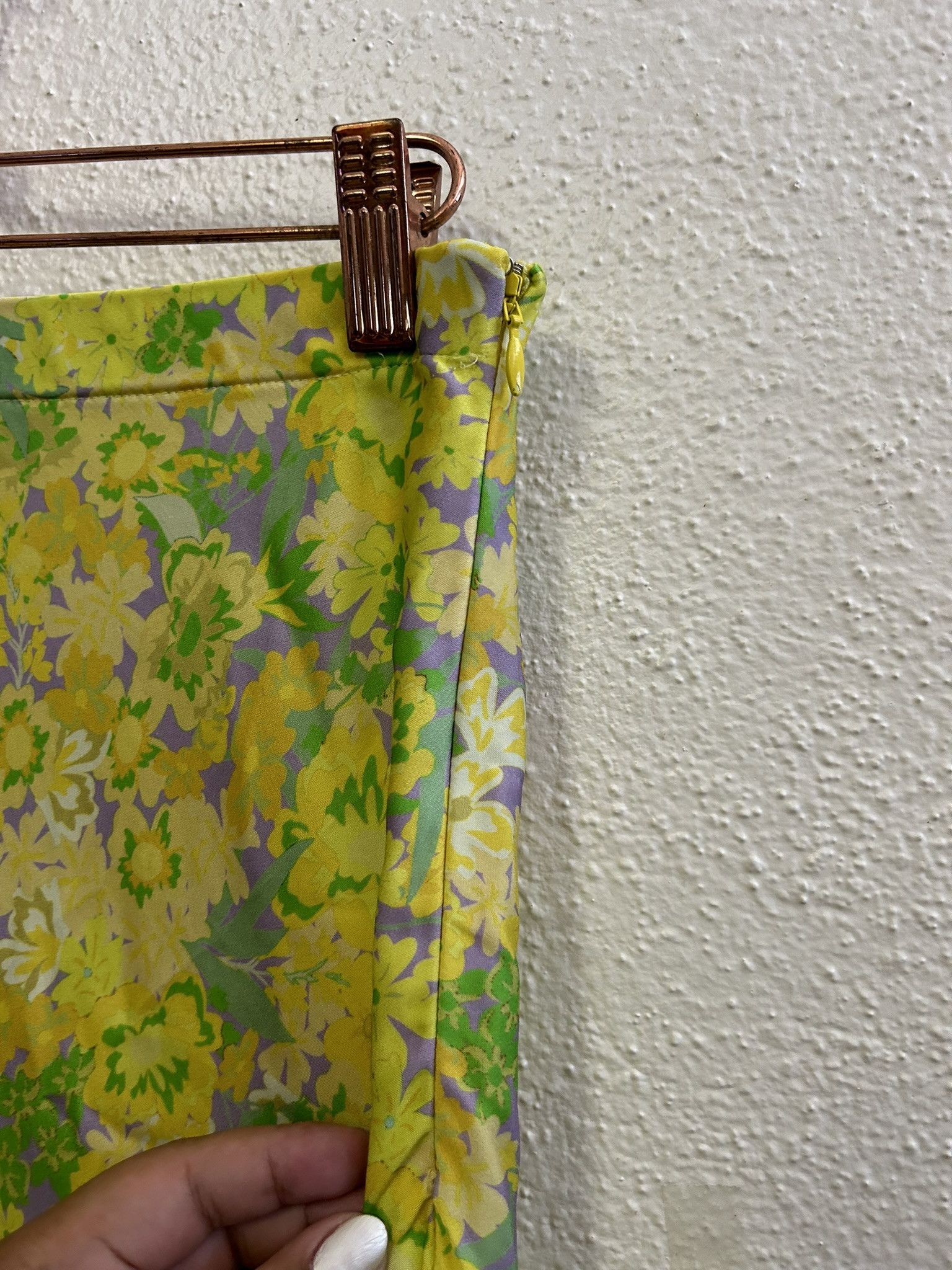 For Love & Lemons FOR LOVE AND LEMONS DUBOIS YELLOW FLORAL MIDI SKIRT SIZE S Size 27" / US 4 / IT 40 - 3 Thumbnail