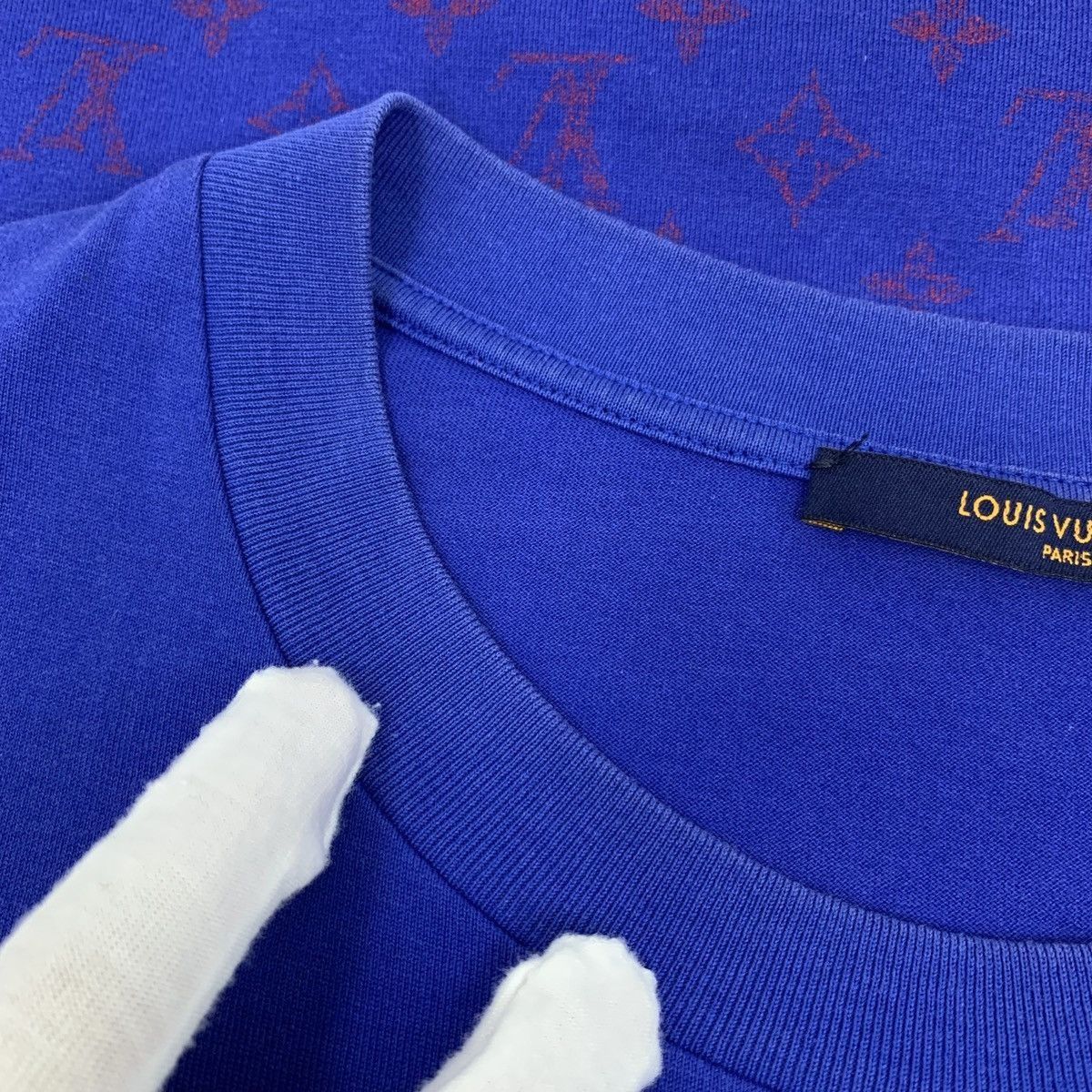 Louis Vuitton Blue Short-Sleeve Patterned T-Shirt Size US XS / EU 42 / 0 - 8 Thumbnail