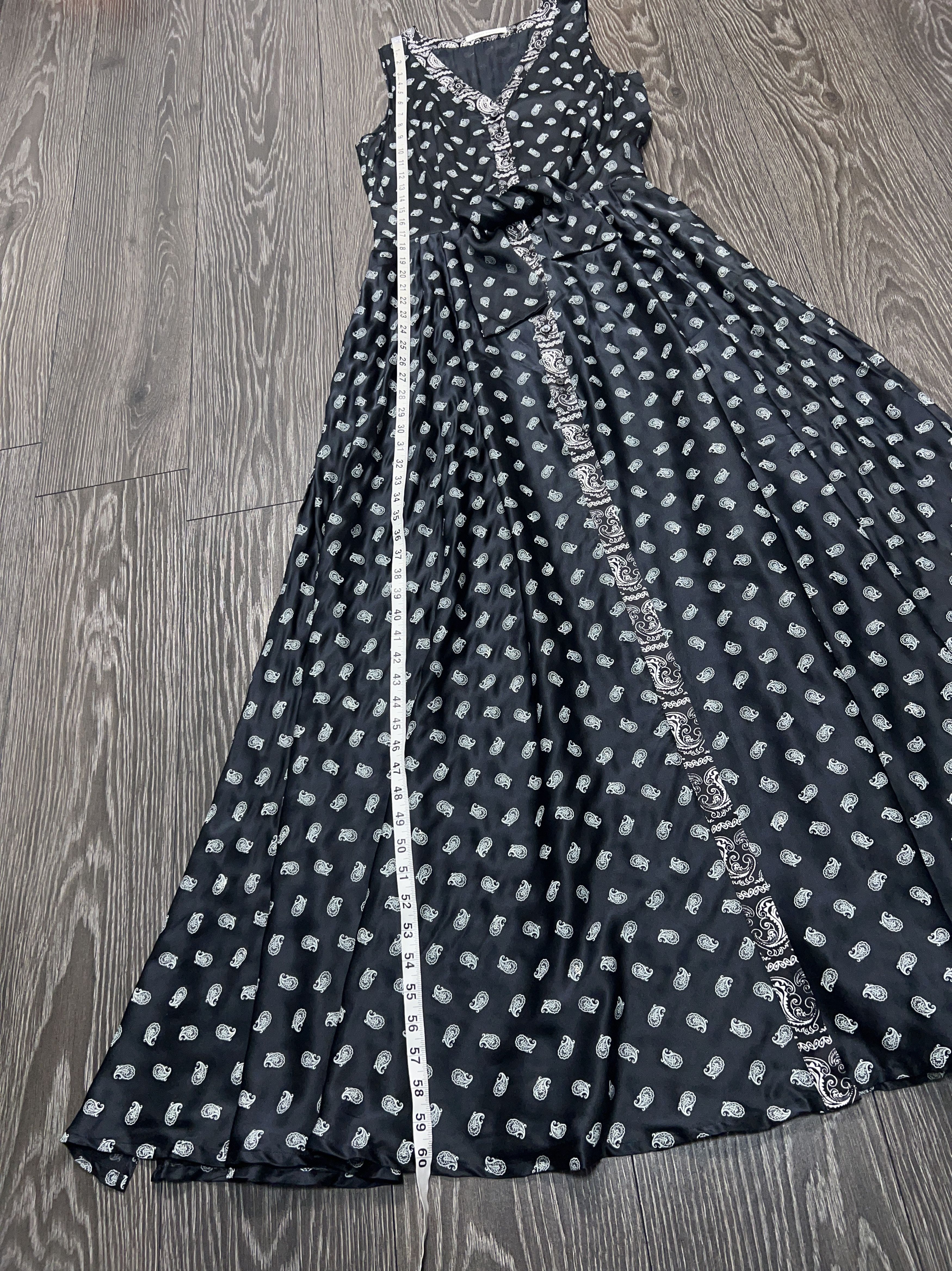 Balmain Paisley Monogram Dress Maxi Silk Sleeveless Size 30 / 44 Size M / US 6-8 / IT 42-44 - 12 Thumbnail