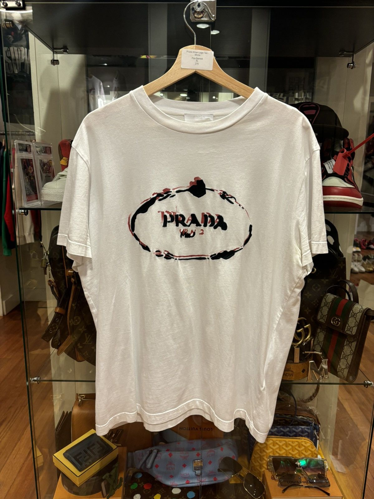 Prada Prada Milano 3D logo shirt white Size US XL / EU 56 / 4 - 1 Thumbnail
