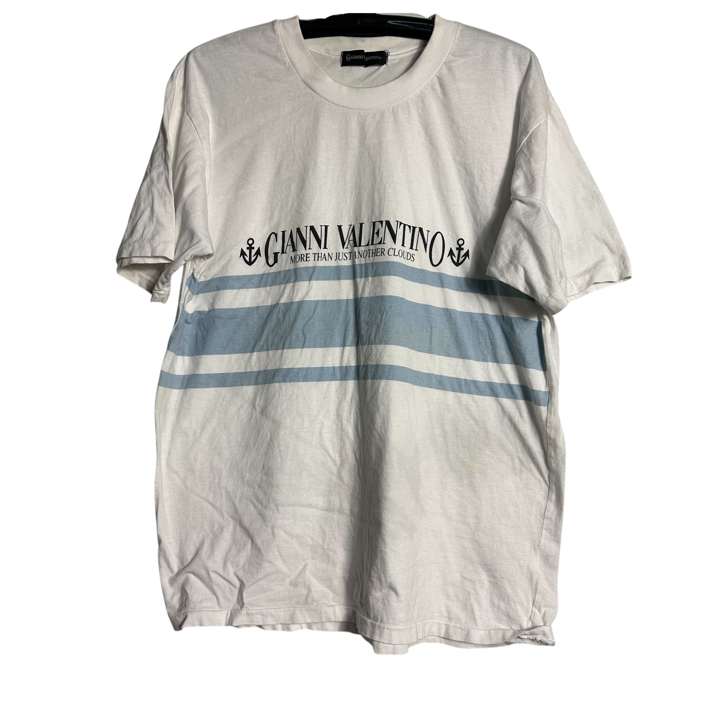 Gianni Valentino 🔥RARE🔥Vtg Gianni Valentino Stripes T-shirt Single Stich Size US L / EU 52-54 / 3 - 1 Thumbnail