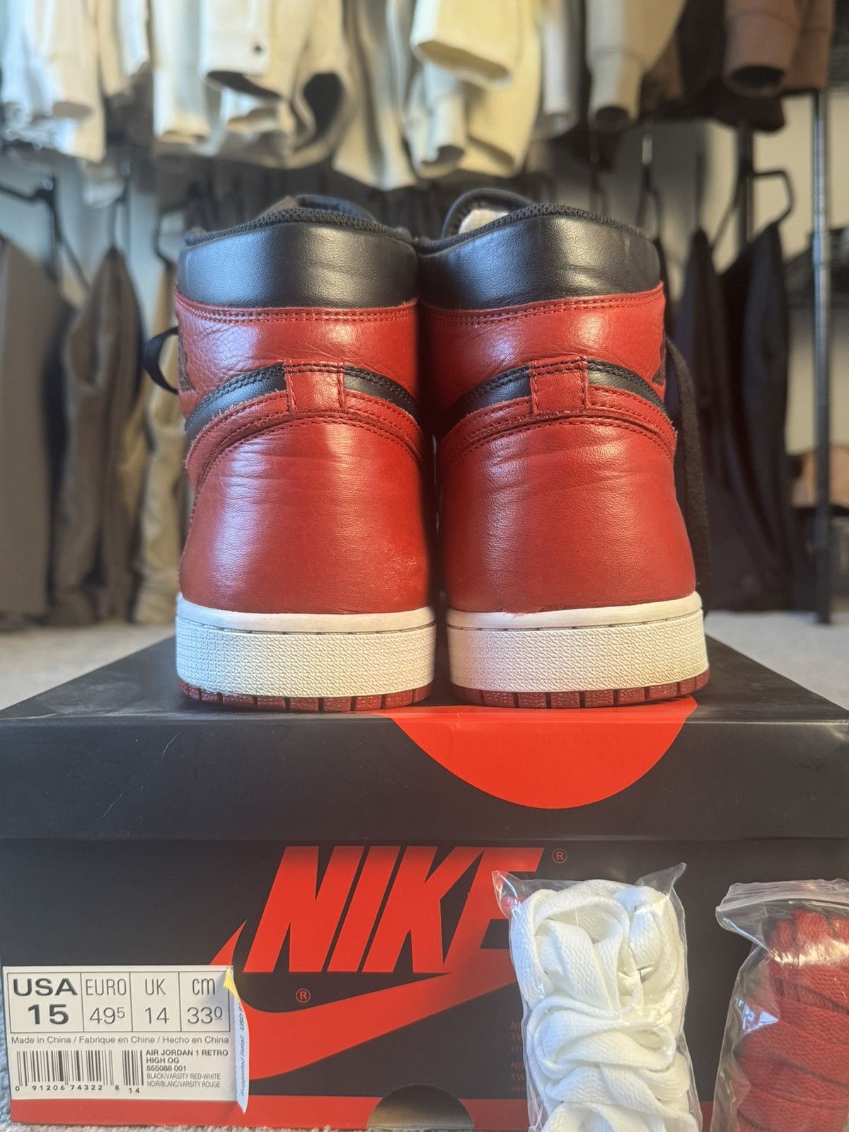 Jordan Brand Jordan Retro 1 Banned (2016) Size US 15 / EU 48 - 5 Thumbnail