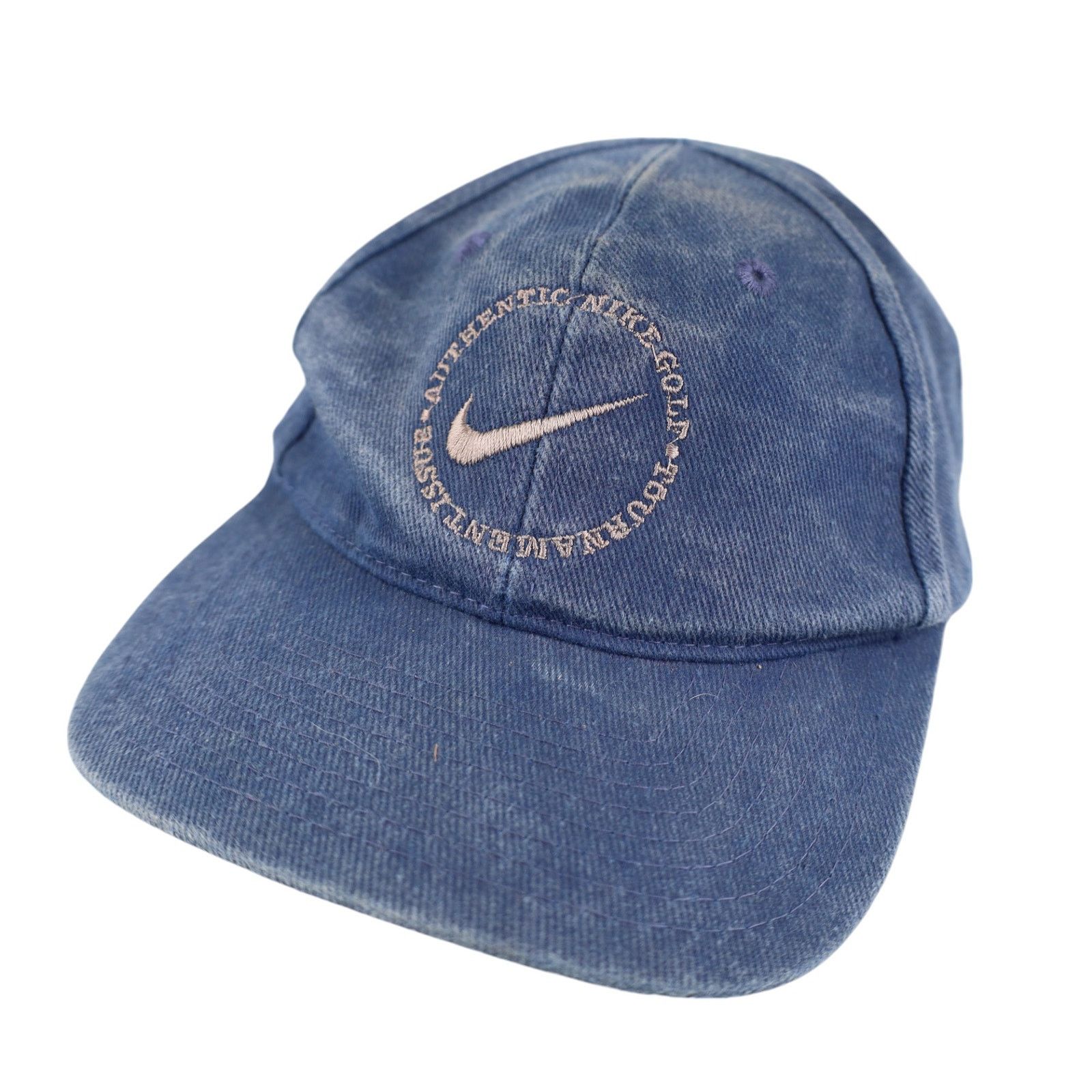 Nike × Vintage Vintage 90s Nike Denim Golf Hat Size ONE SIZE - 1 Thumbnail